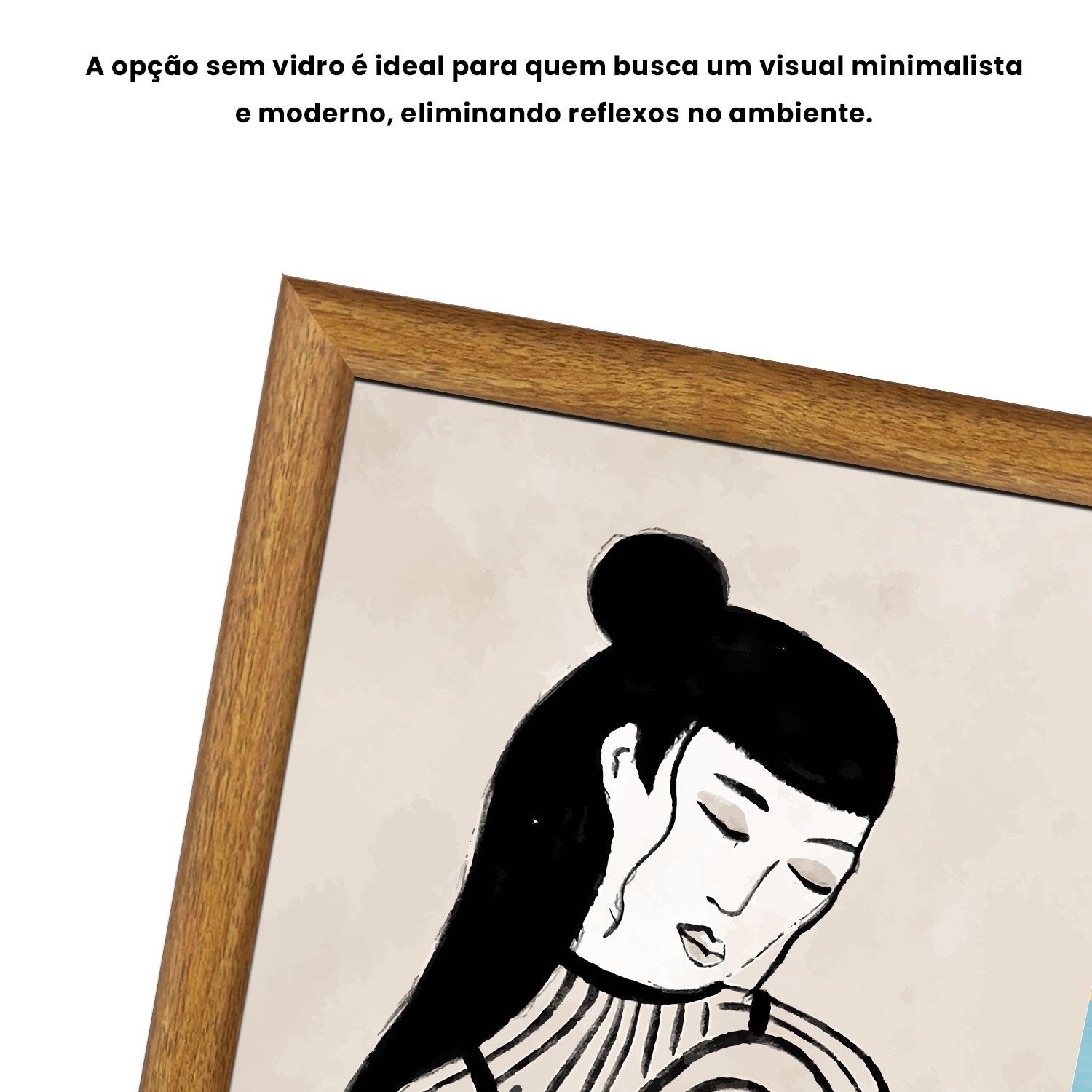 Quadro Decorativo Ilustração Feminina Estilo Modern Heritage