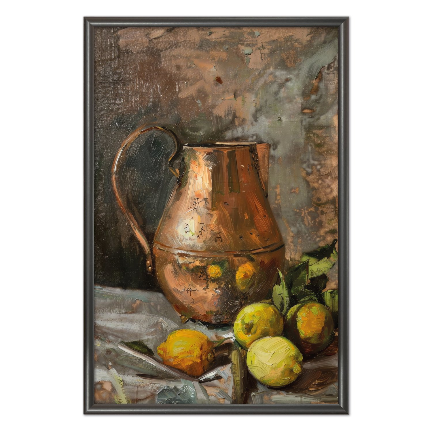 Quadro Decorativo Jarra Com Frutas Vintage Farmhouse