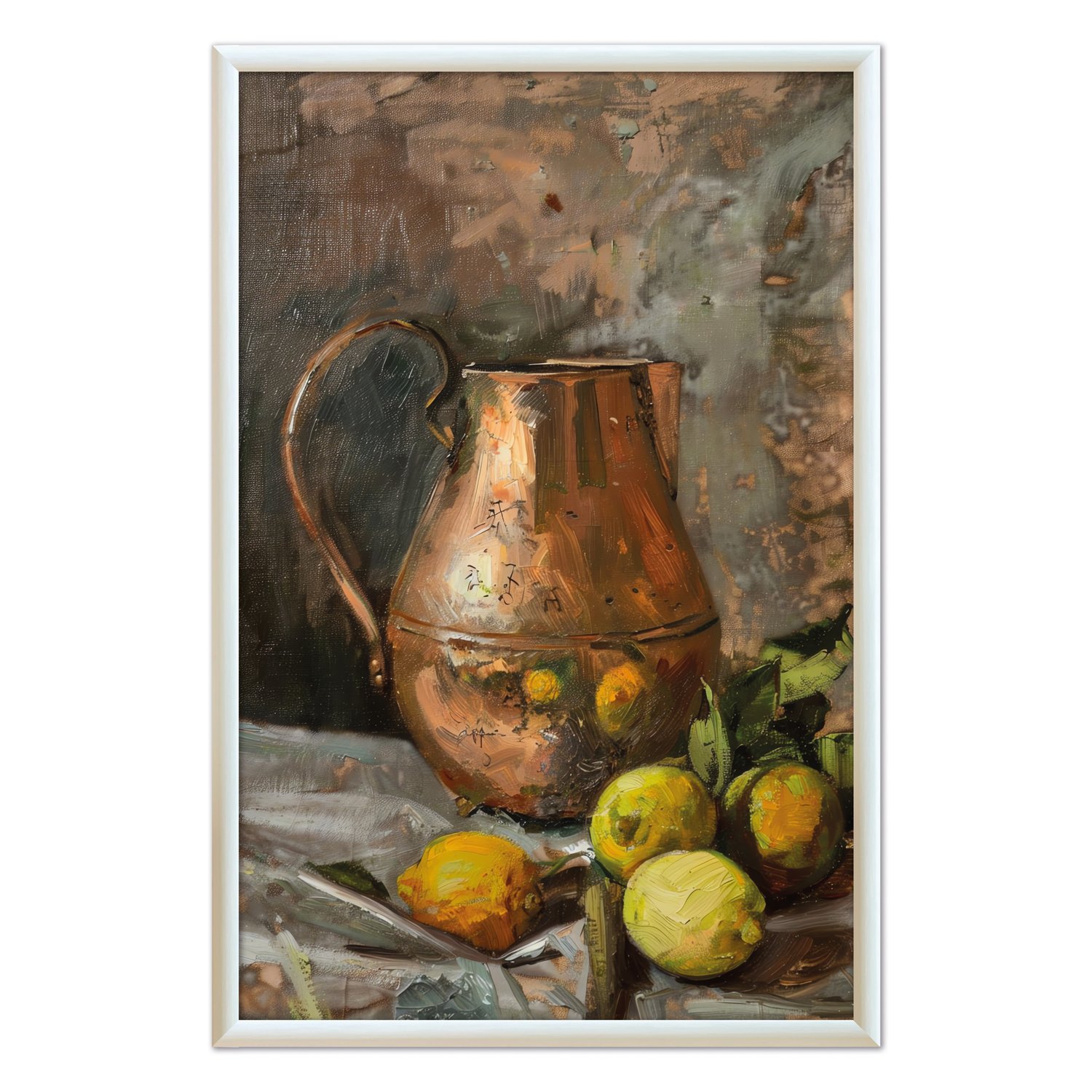 Quadro Decorativo Jarra Com Frutas Vintage Farmhouse
