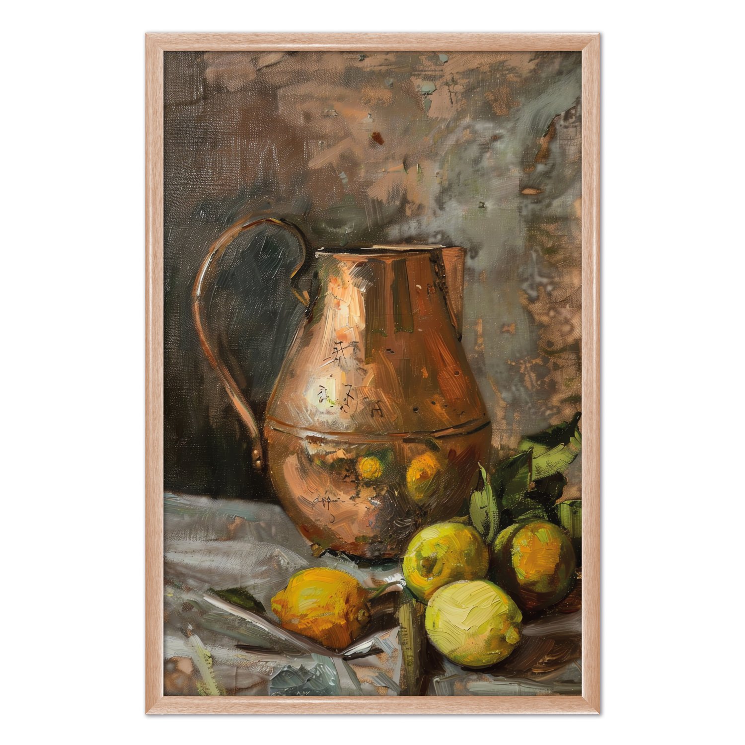Quadro Decorativo Jarra Com Frutas Vintage Farmhouse
