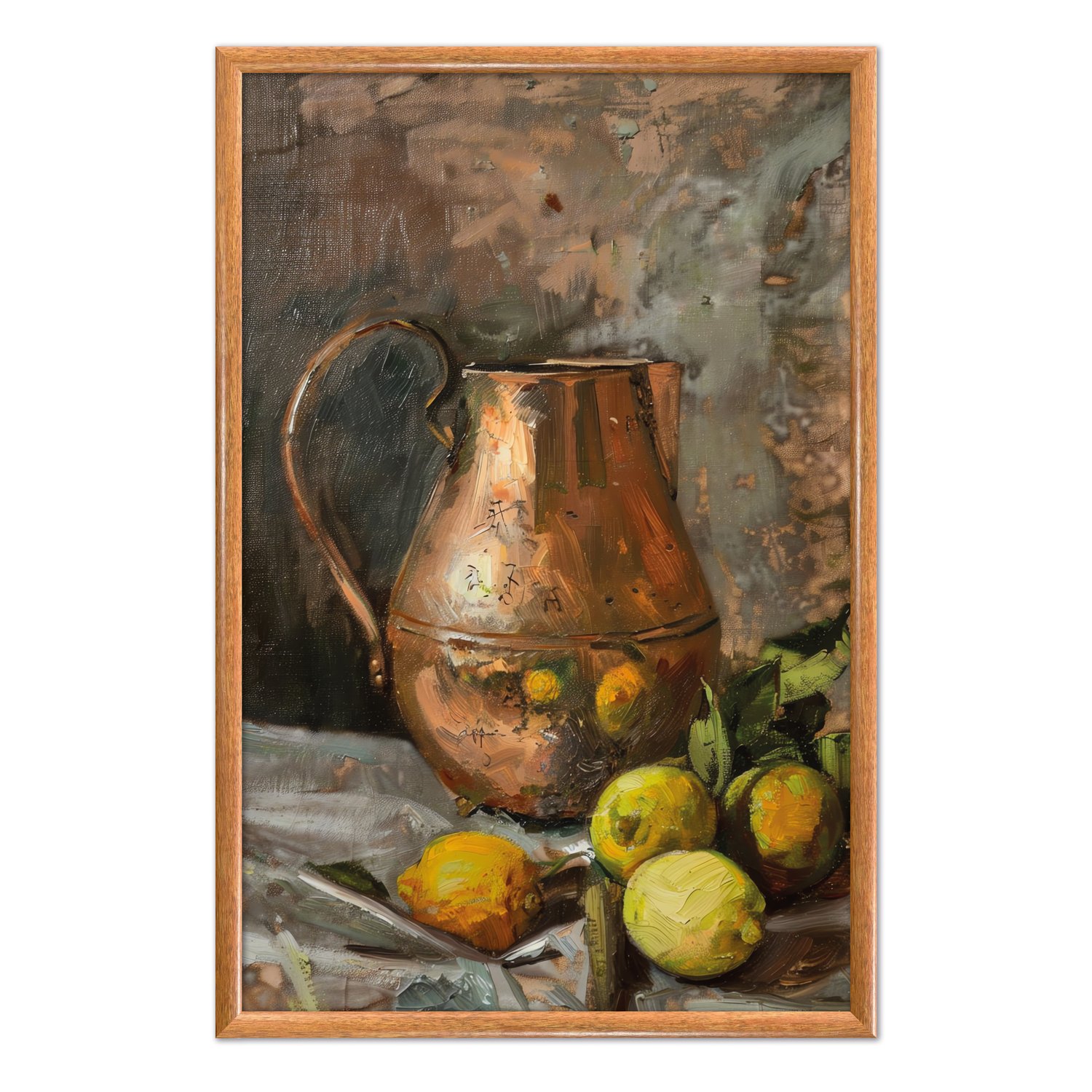 Quadro Decorativo Jarra Com Frutas Vintage Farmhouse