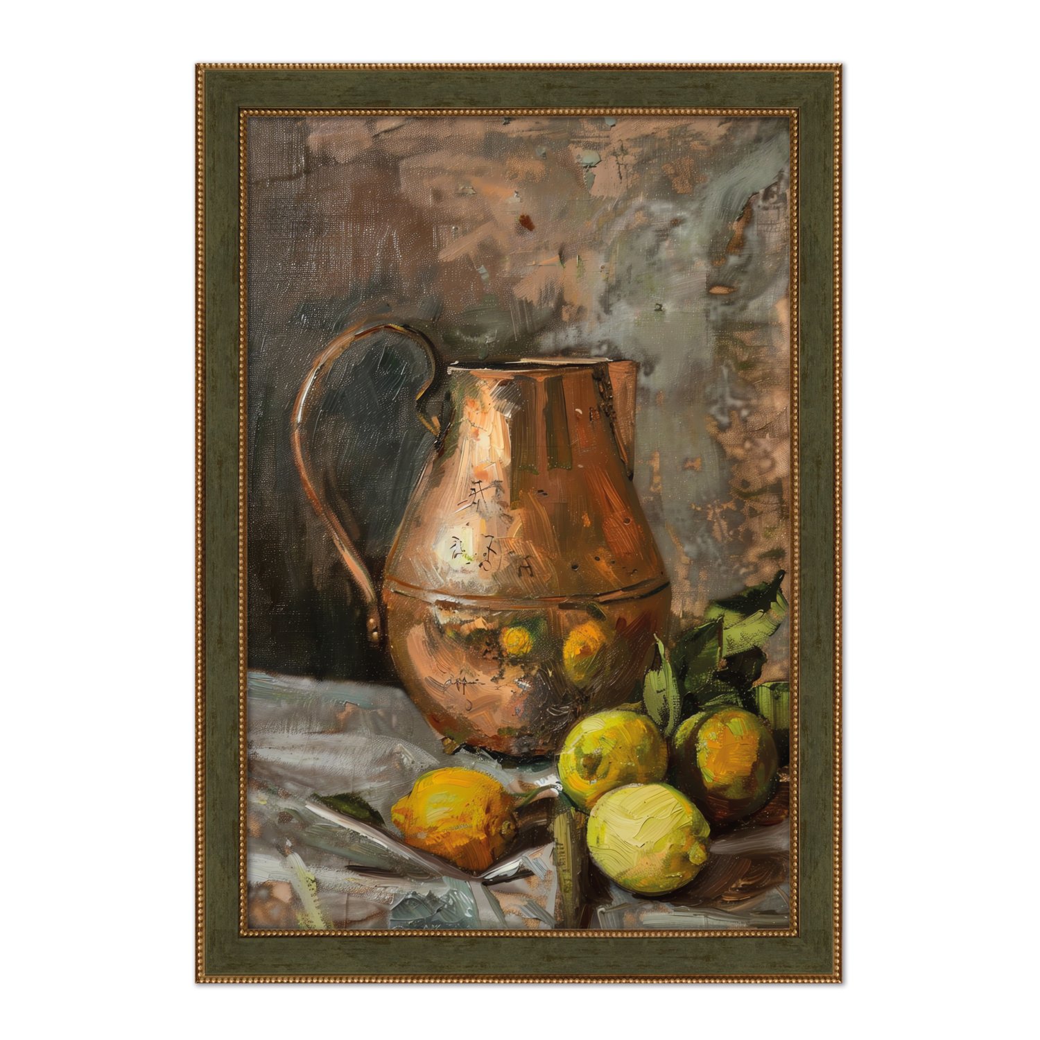 Quadro Decorativo Jarra Com Frutas Vintage Farmhouse