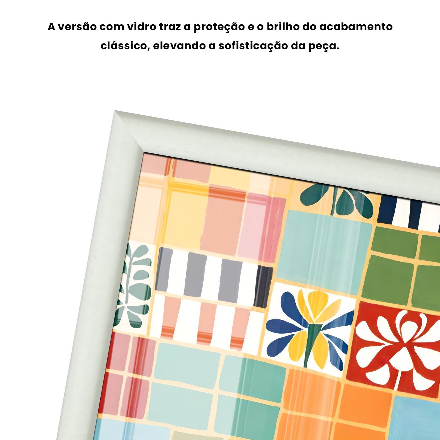 Quadro Decorativo Ladrilho Abstrato Estilo Modern Heritage