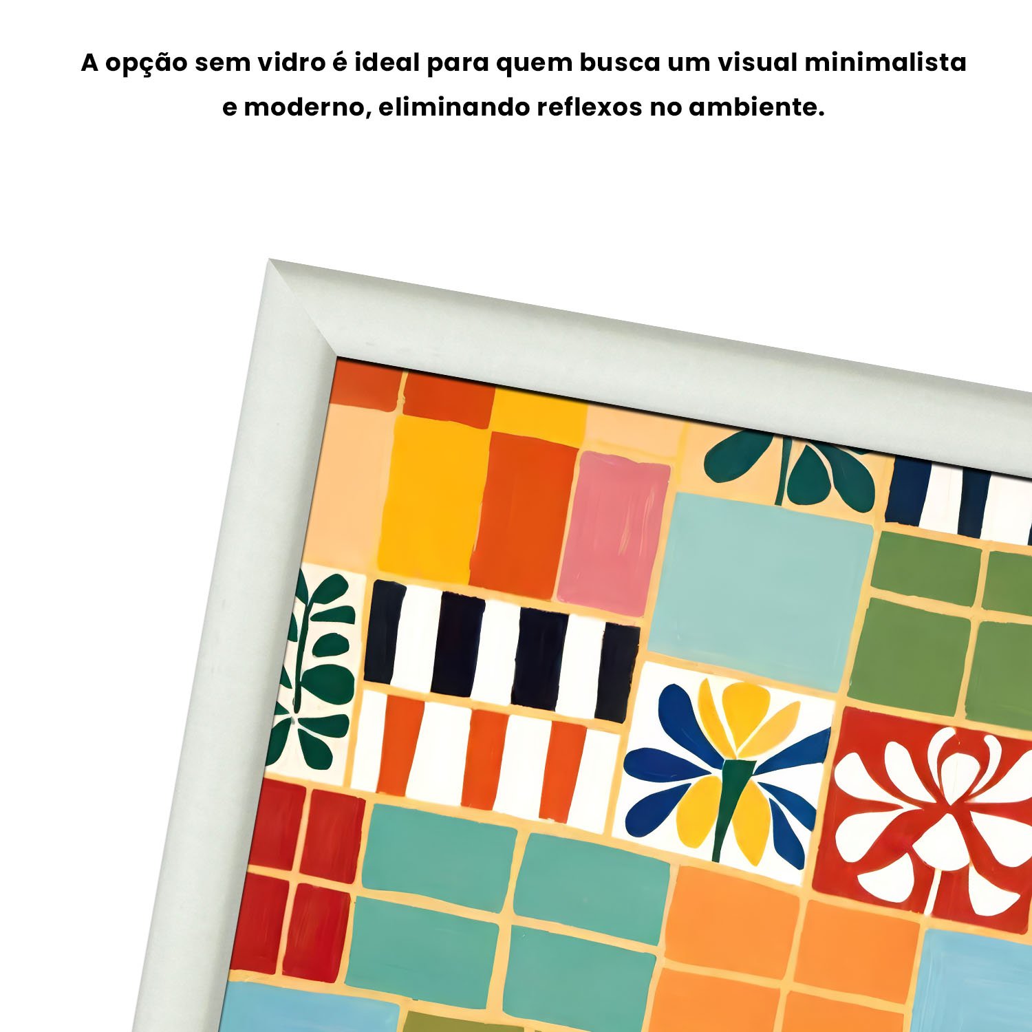 Quadro Decorativo Ladrilho Abstrato Estilo Modern Heritage