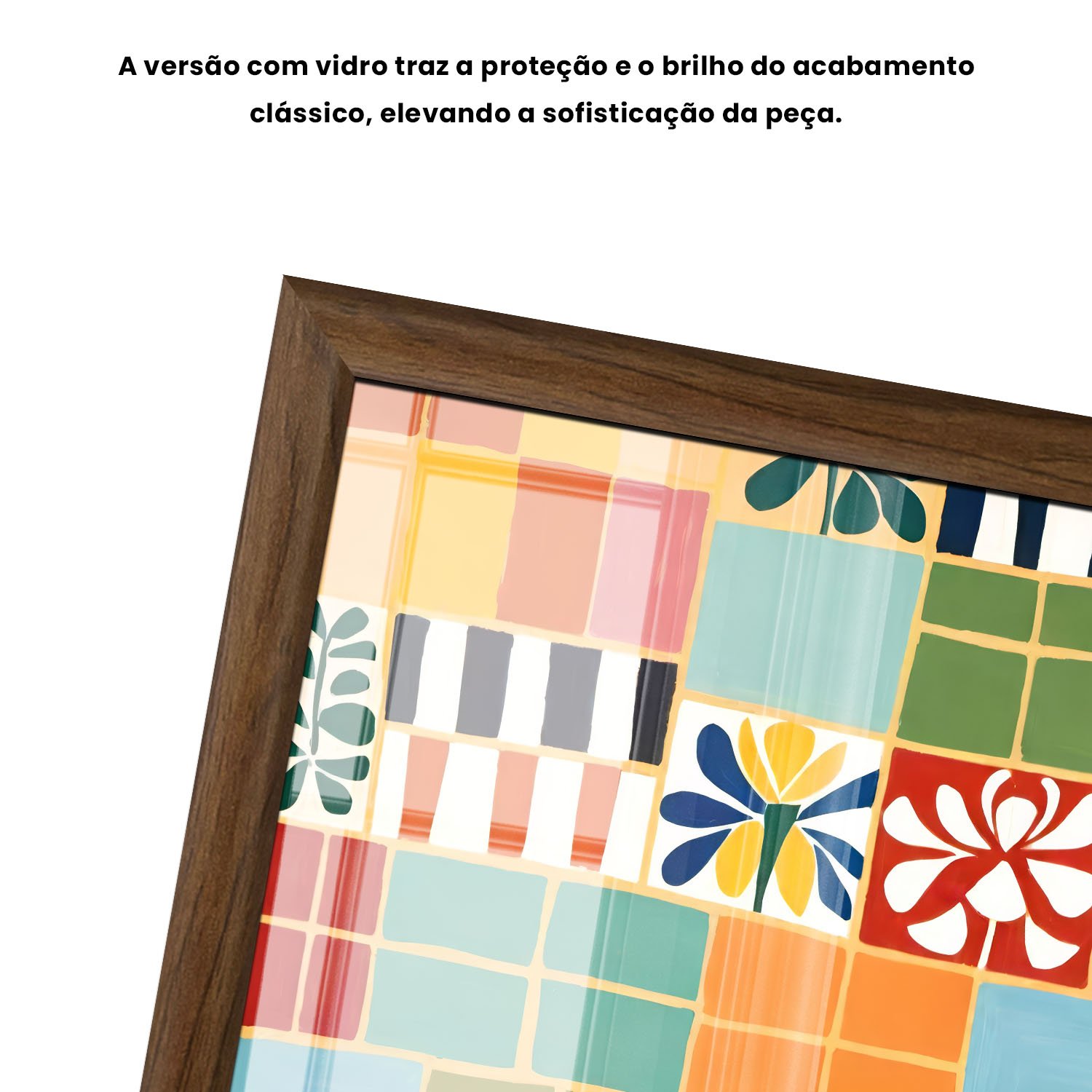 Quadro Decorativo Ladrilho Abstrato Estilo Modern Heritage