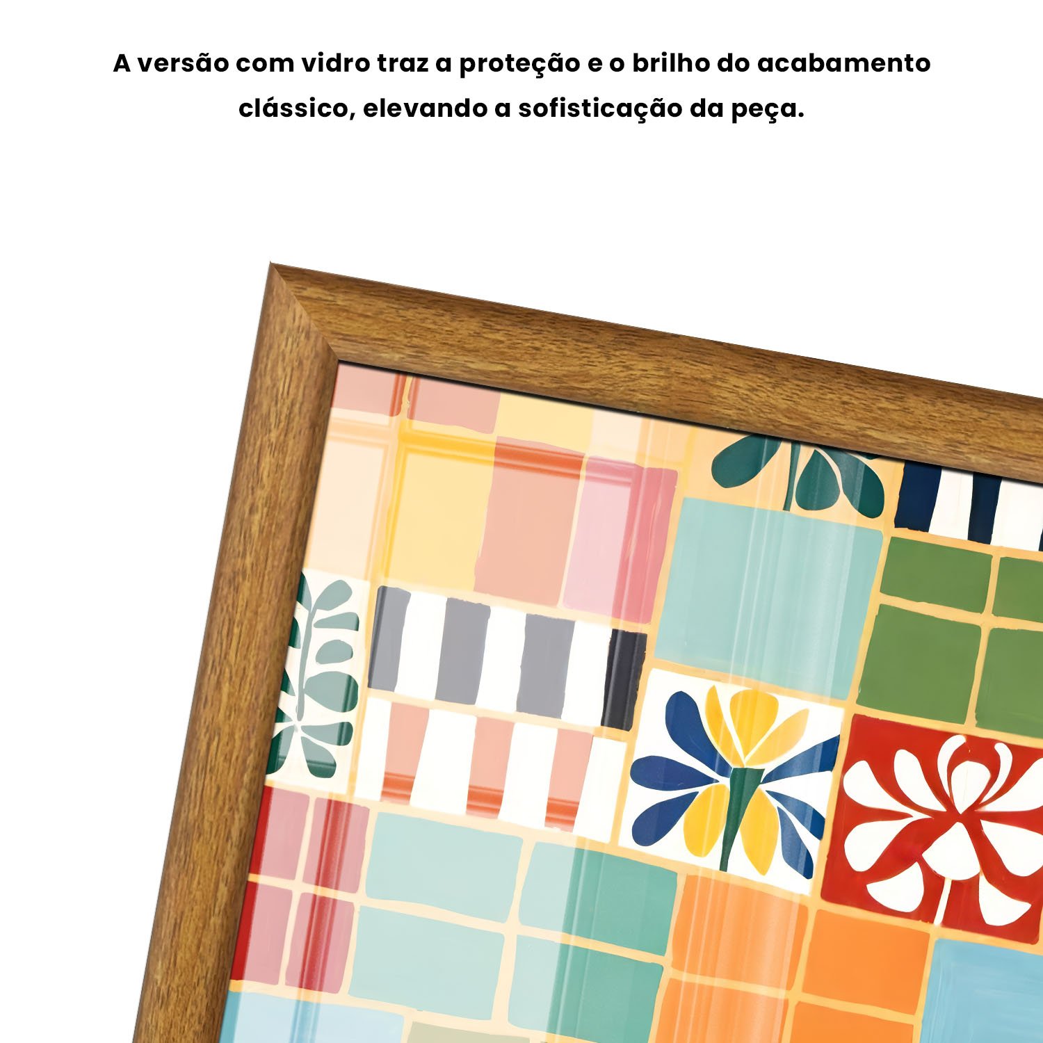 Quadro Decorativo Ladrilho Abstrato Estilo Modern Heritage