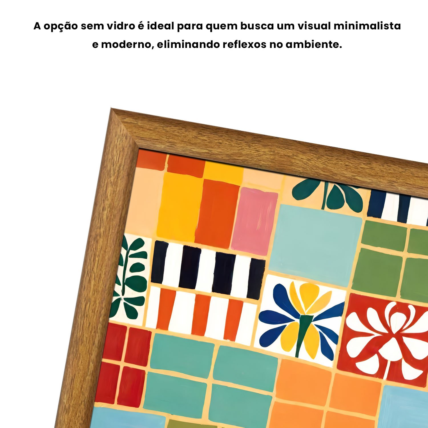 Quadro Decorativo Ladrilho Abstrato Estilo Modern Heritage