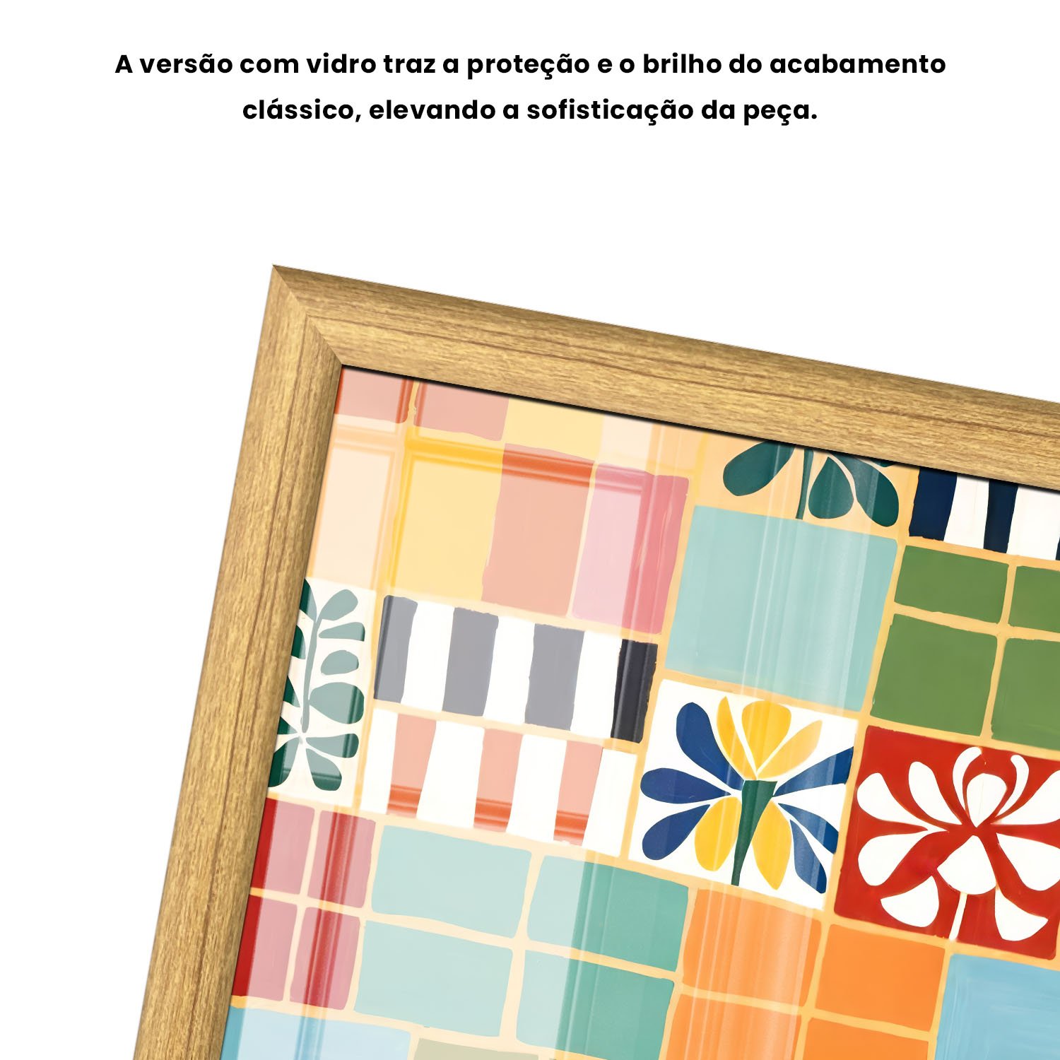 Quadro Decorativo Ladrilho Abstrato Estilo Modern Heritage