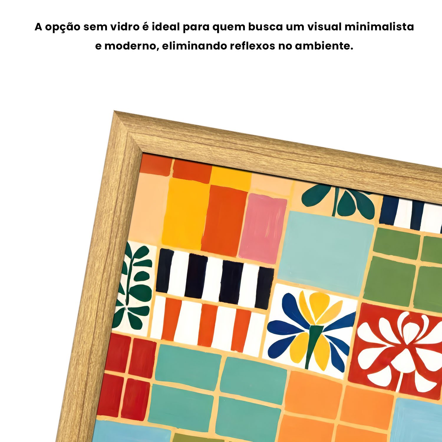 Quadro Decorativo Ladrilho Abstrato Estilo Modern Heritage