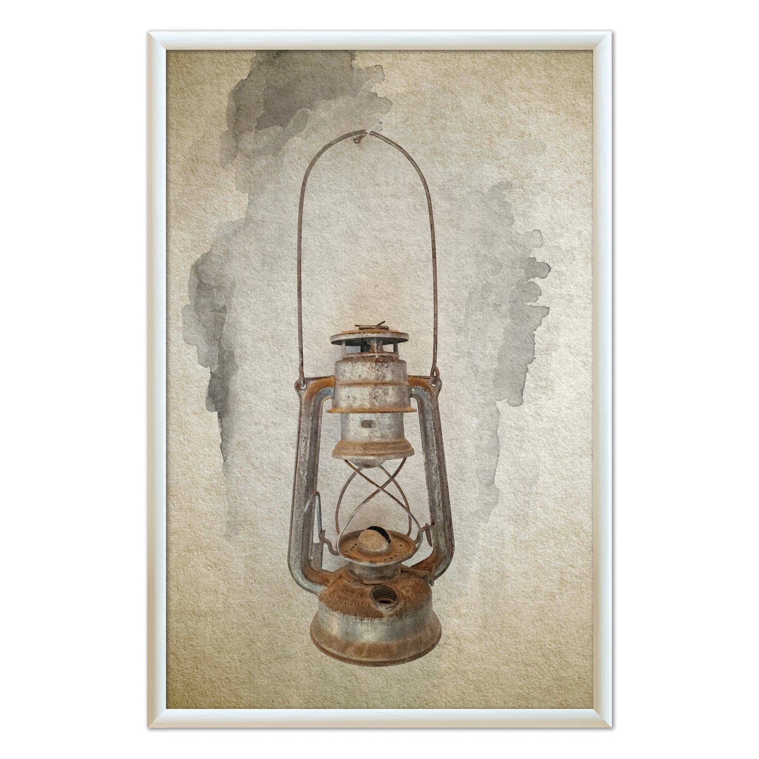 Quadro Decorativo Lampião Vintage Farmhouse