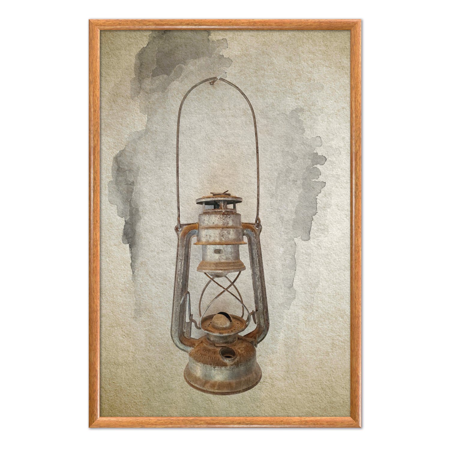 Quadro Decorativo Lampião Vintage Farmhouse