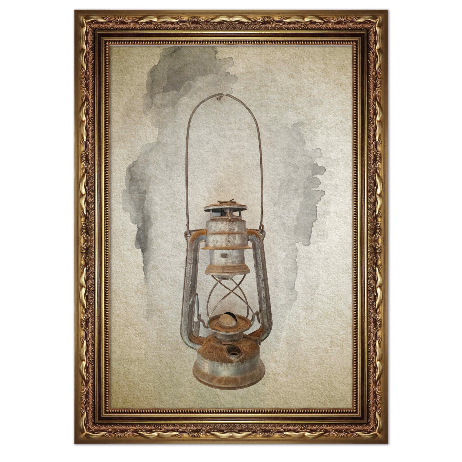 Quadro Decorativo Lampião Vintage Farmhouse