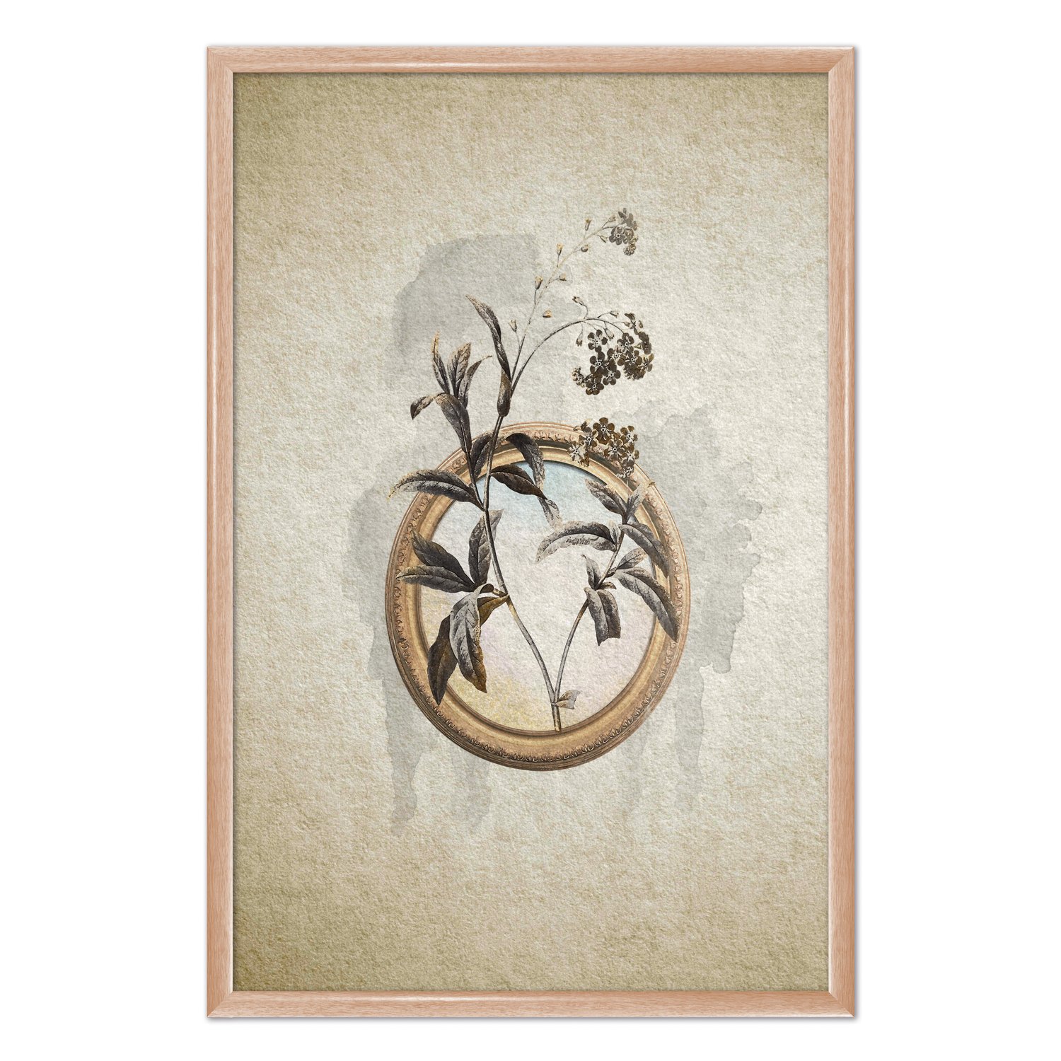 Quadro Decorativo Molduras Com Flores Vintage