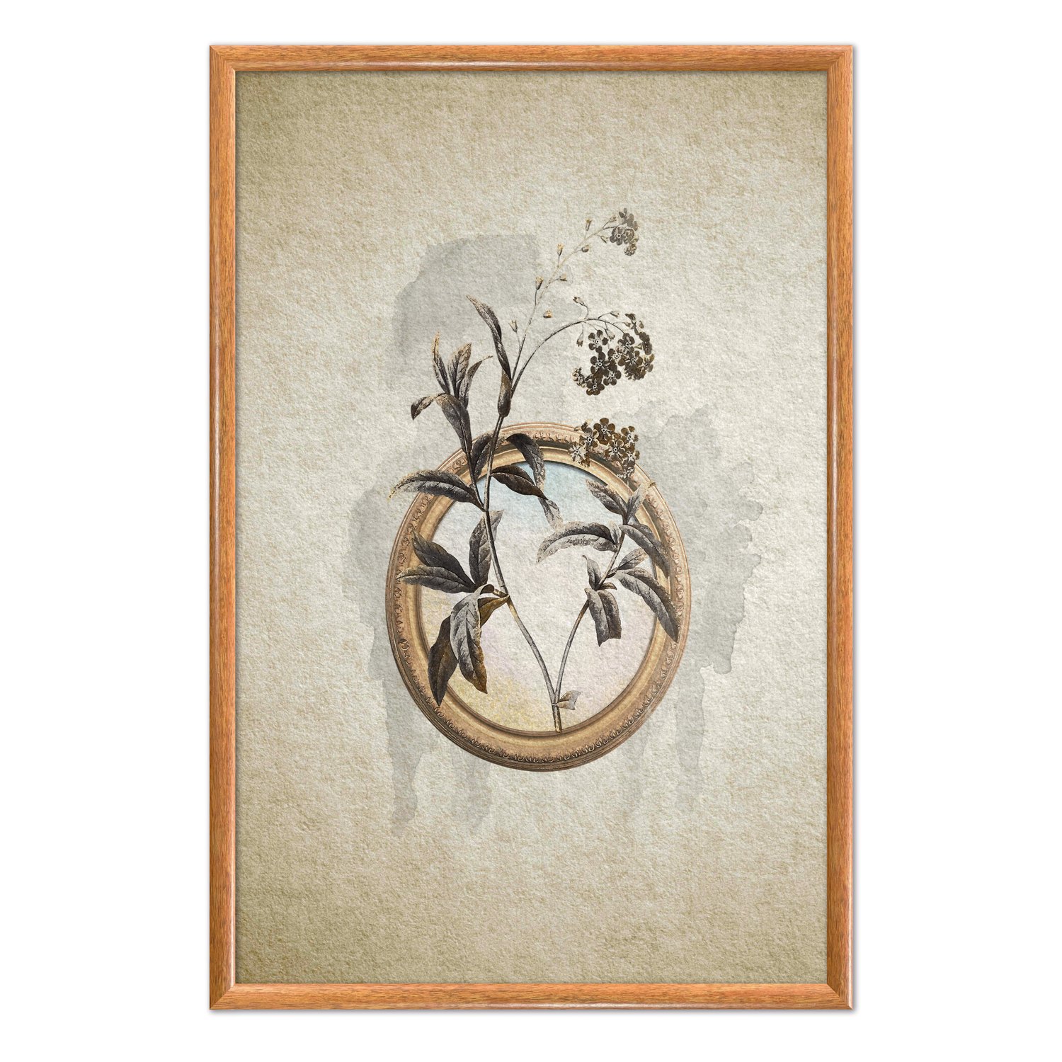 Quadro Decorativo Molduras Com Flores Vintage