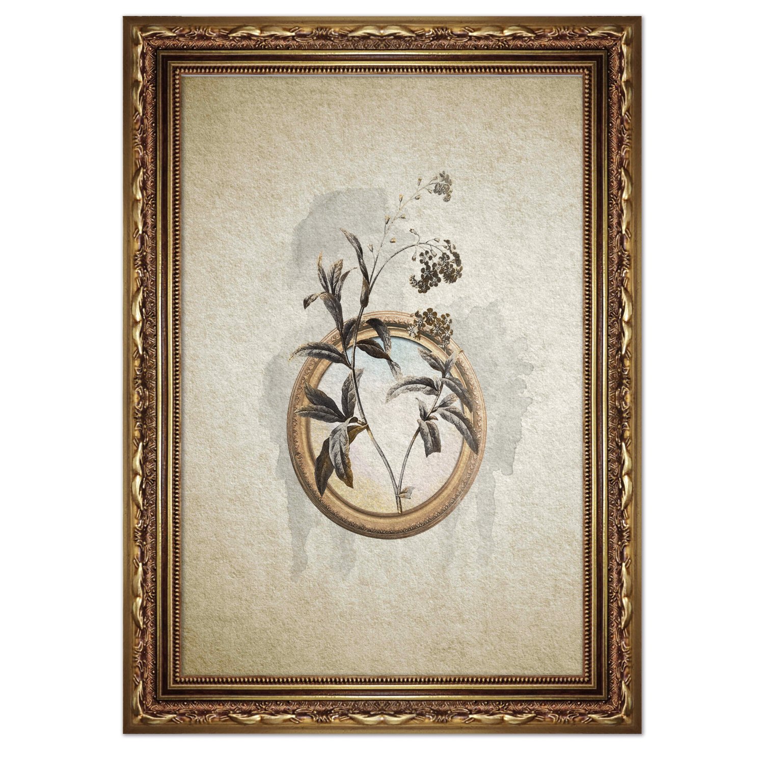 Quadro Decorativo Molduras Com Flores Vintage