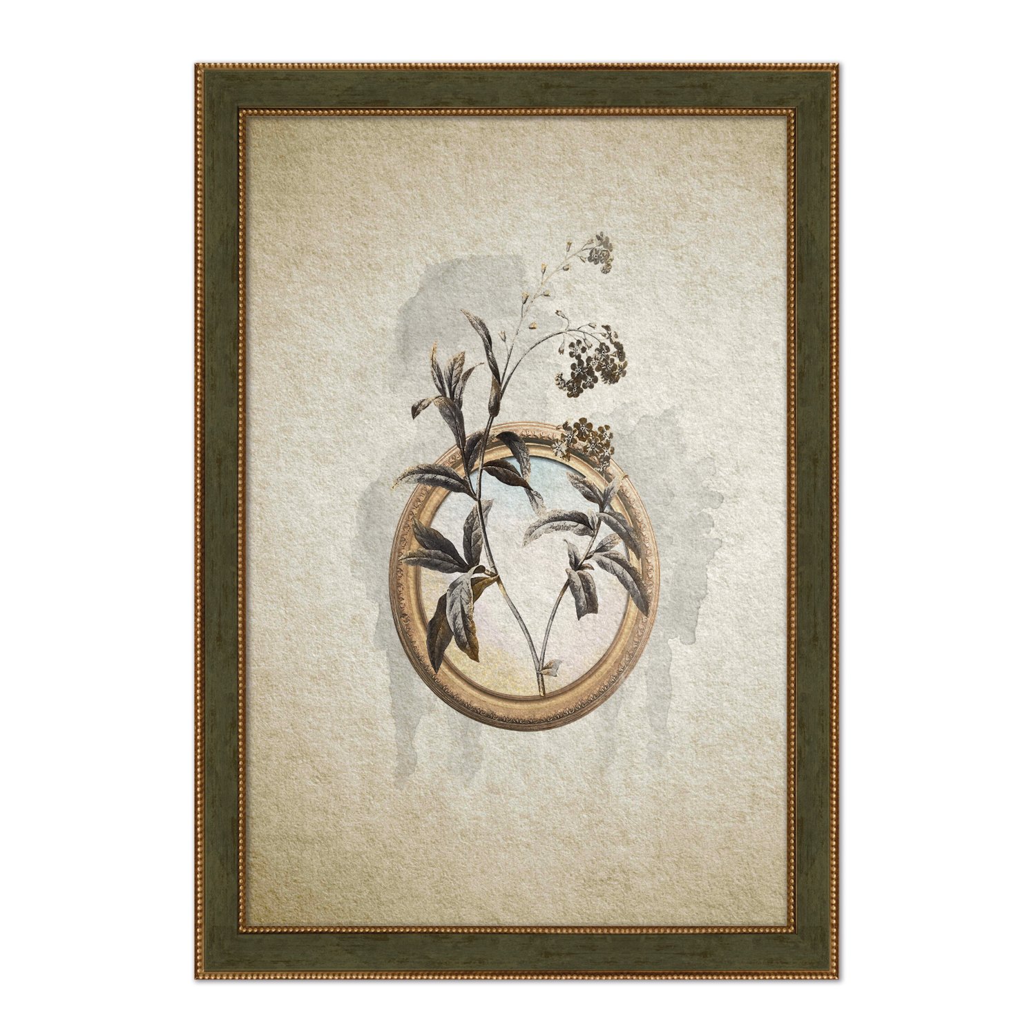 Quadro Decorativo Molduras Com Flores Vintage