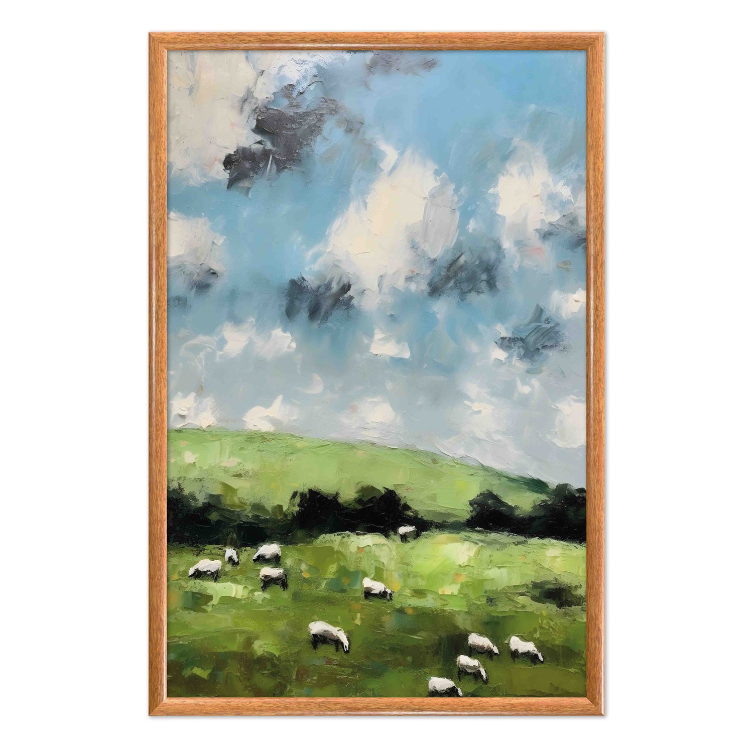 Quadro Decorativo Pastagens E Animais Vintage Farmhouse