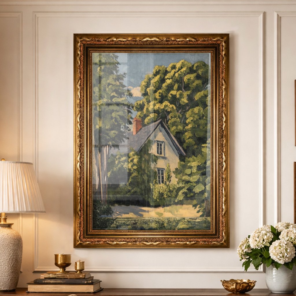 Quadro Decorativo Pintura Casa de Campo Estilo Modern Heritage