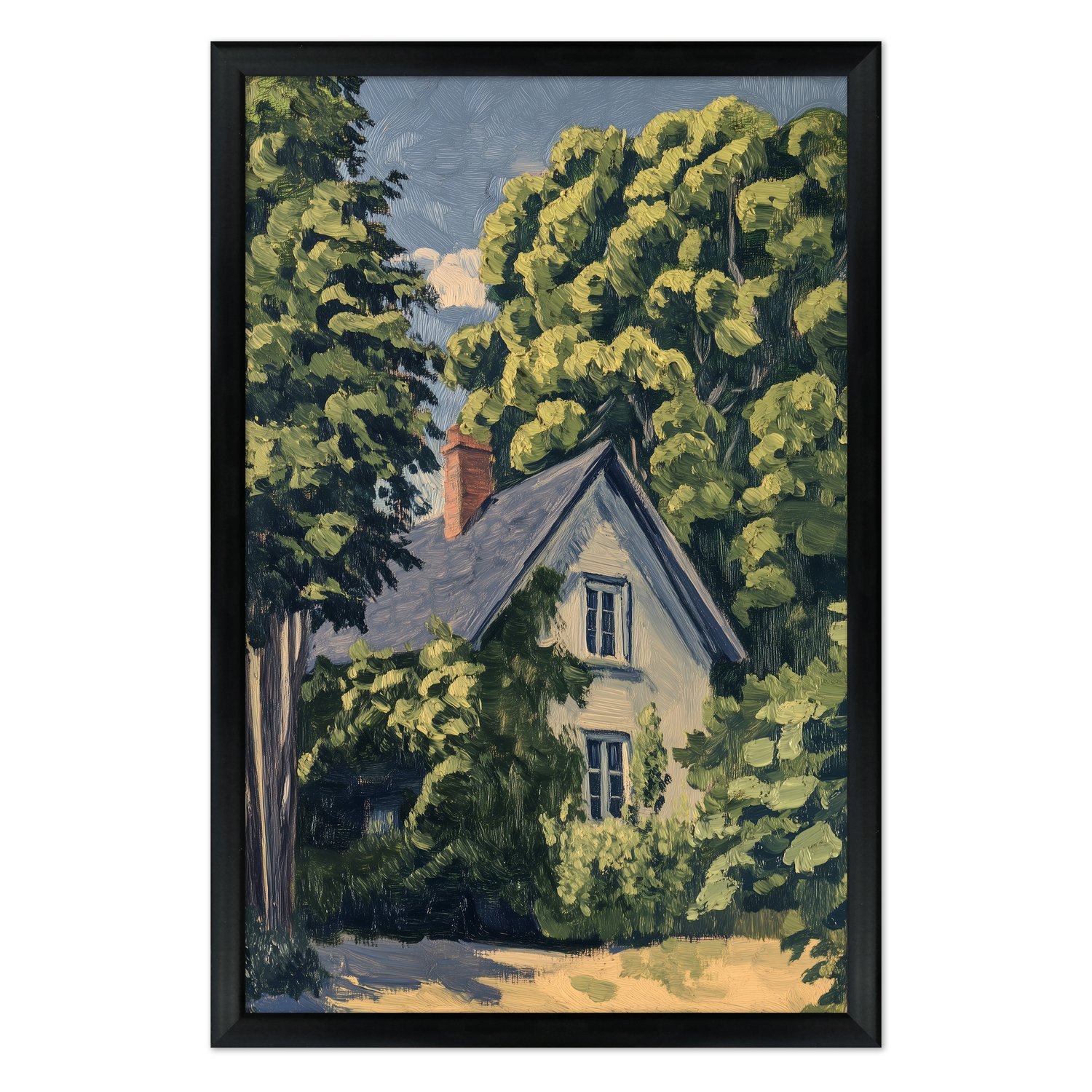 Quadro Decorativo Pintura Casa de Campo Estilo Modern Heritage