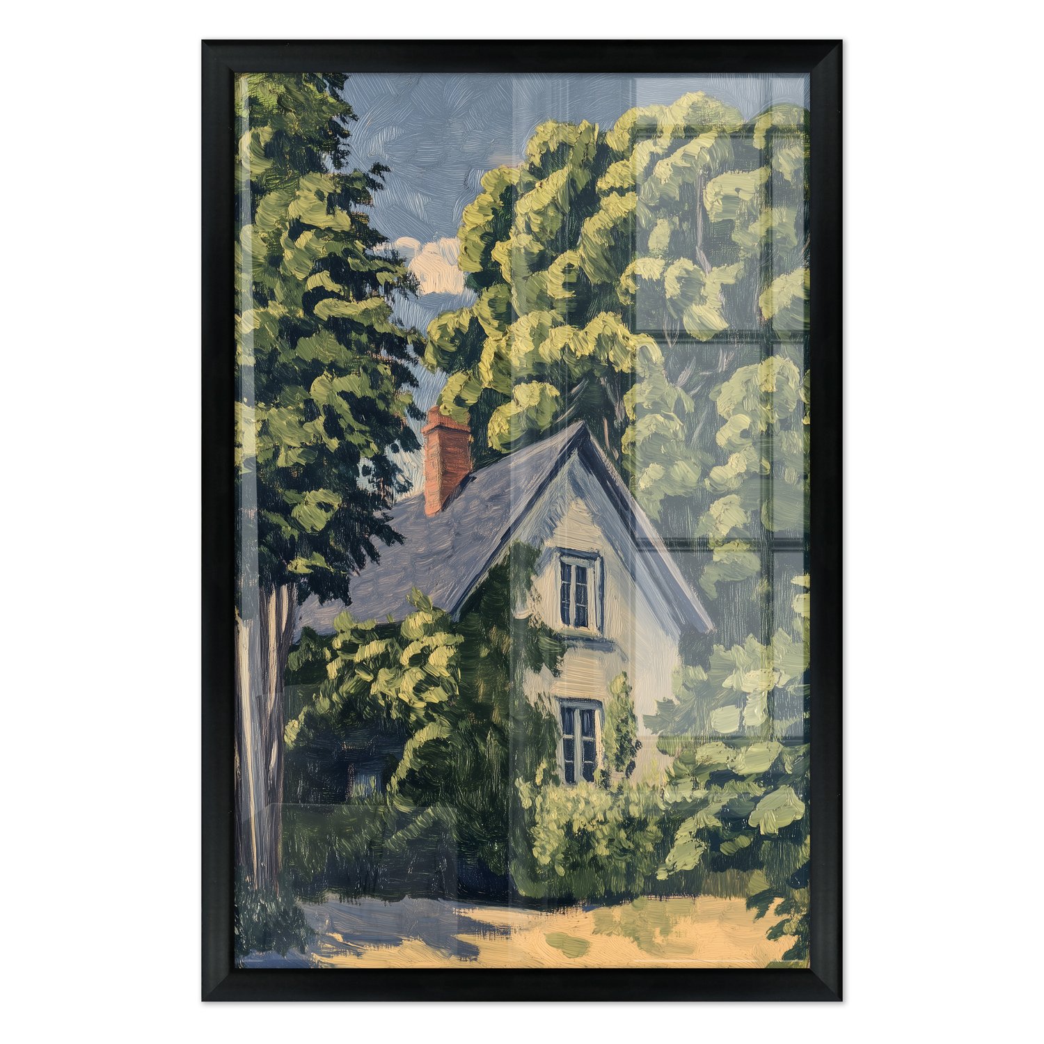 Quadro Decorativo Pintura Casa de Campo Estilo Modern Heritage