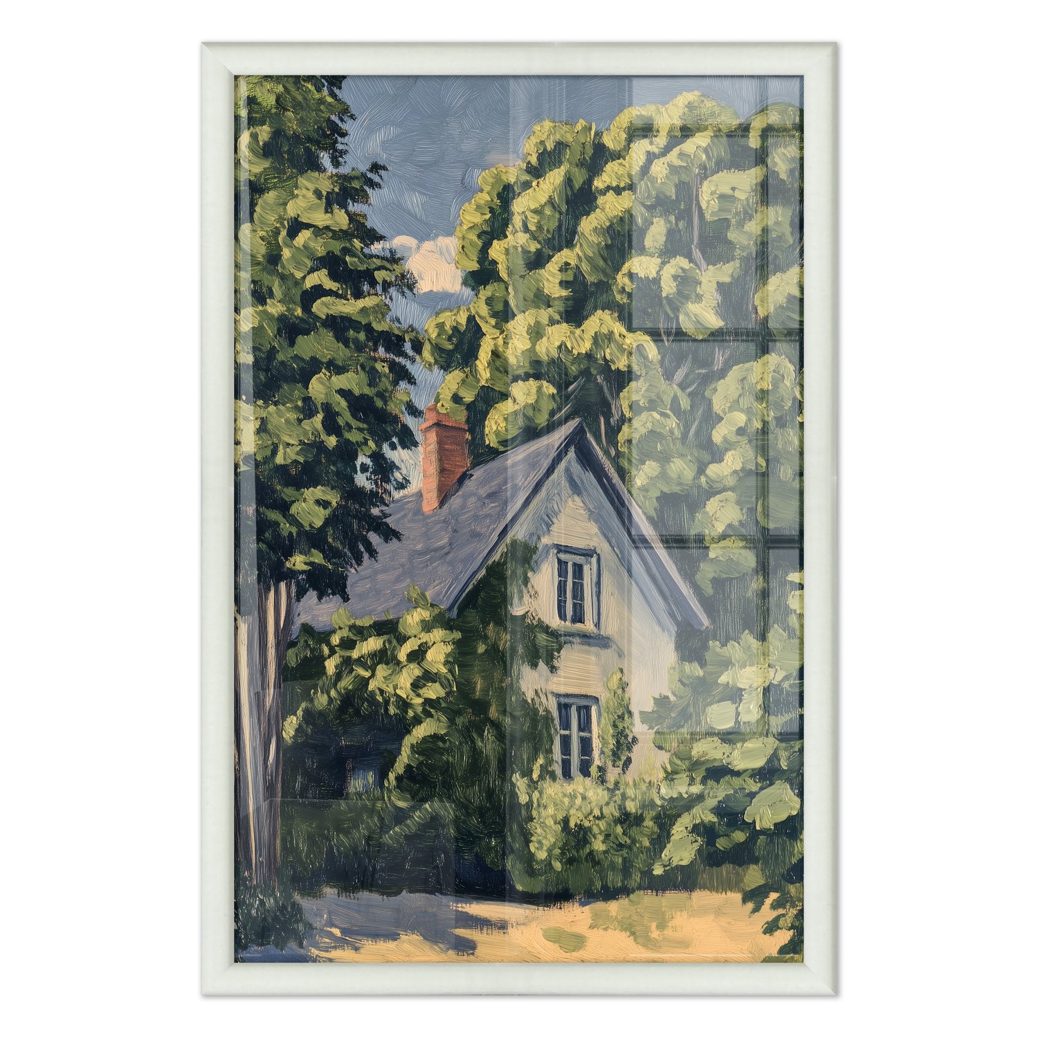 Quadro Decorativo Pintura Casa de Campo Estilo Modern Heritage