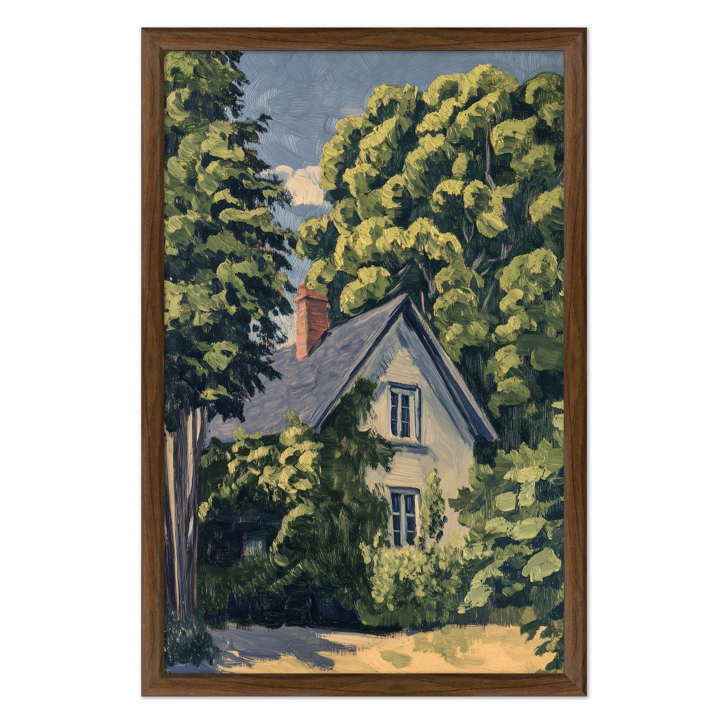 Quadro Decorativo Pintura Casa de Campo Estilo Modern Heritage