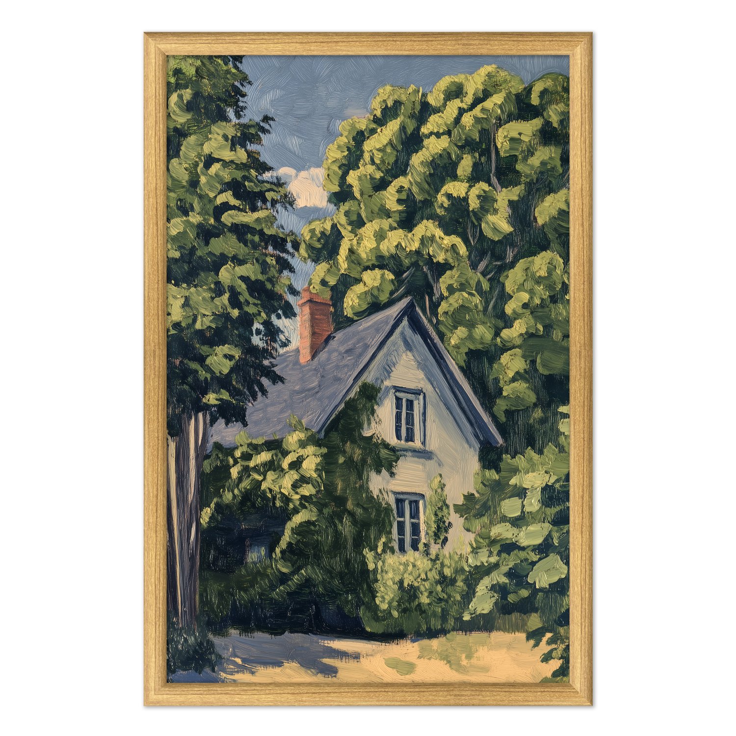 Quadro Decorativo Pintura Casa de Campo Estilo Modern Heritage