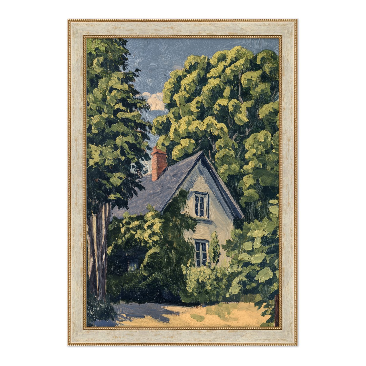 Quadro Decorativo Pintura Casa de Campo Estilo Modern Heritage