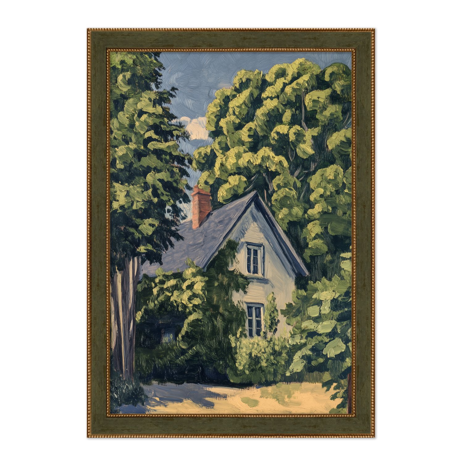 Quadro Decorativo Pintura Casa de Campo Estilo Modern Heritage