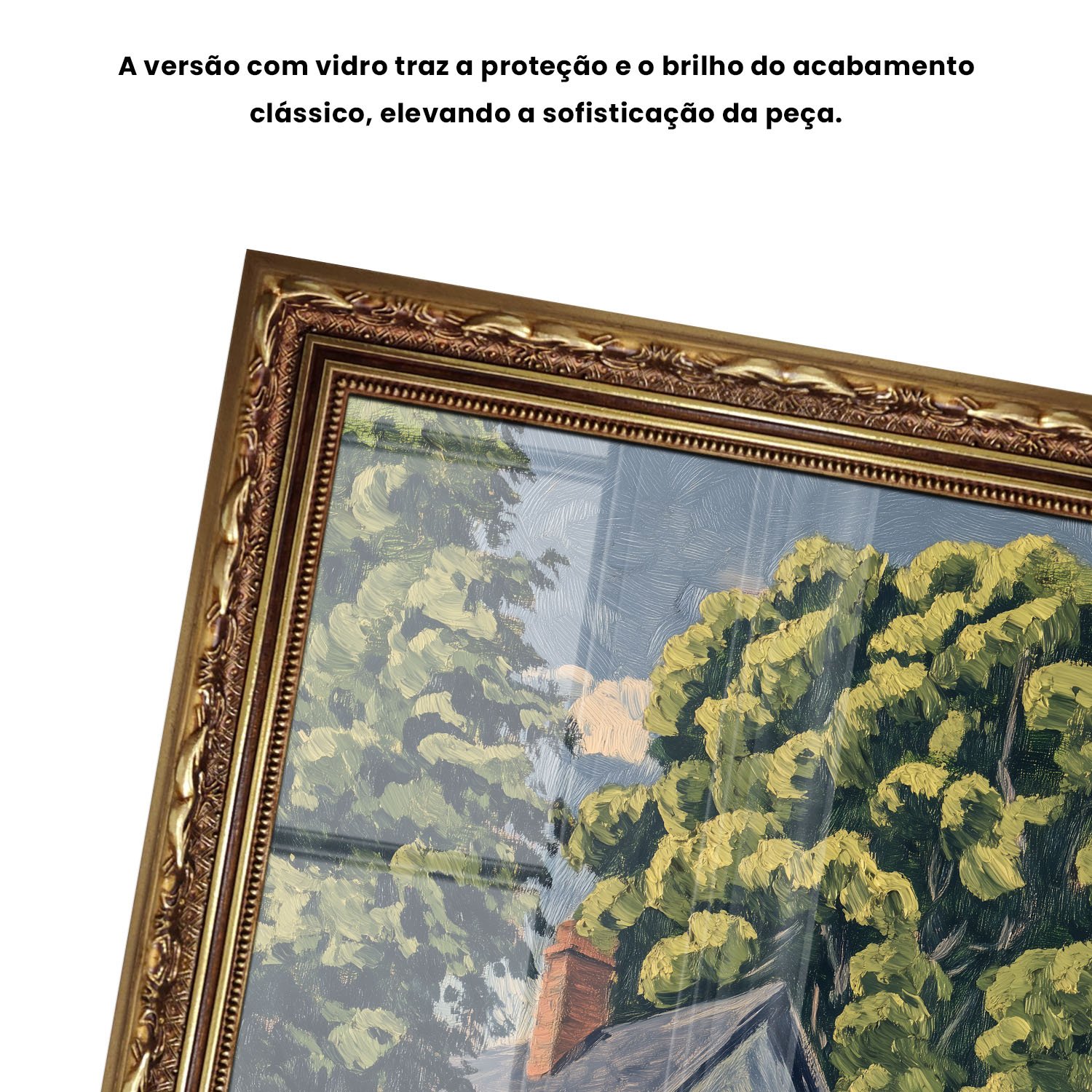 Quadro Decorativo Pintura Casa de Campo Estilo Modern Heritage