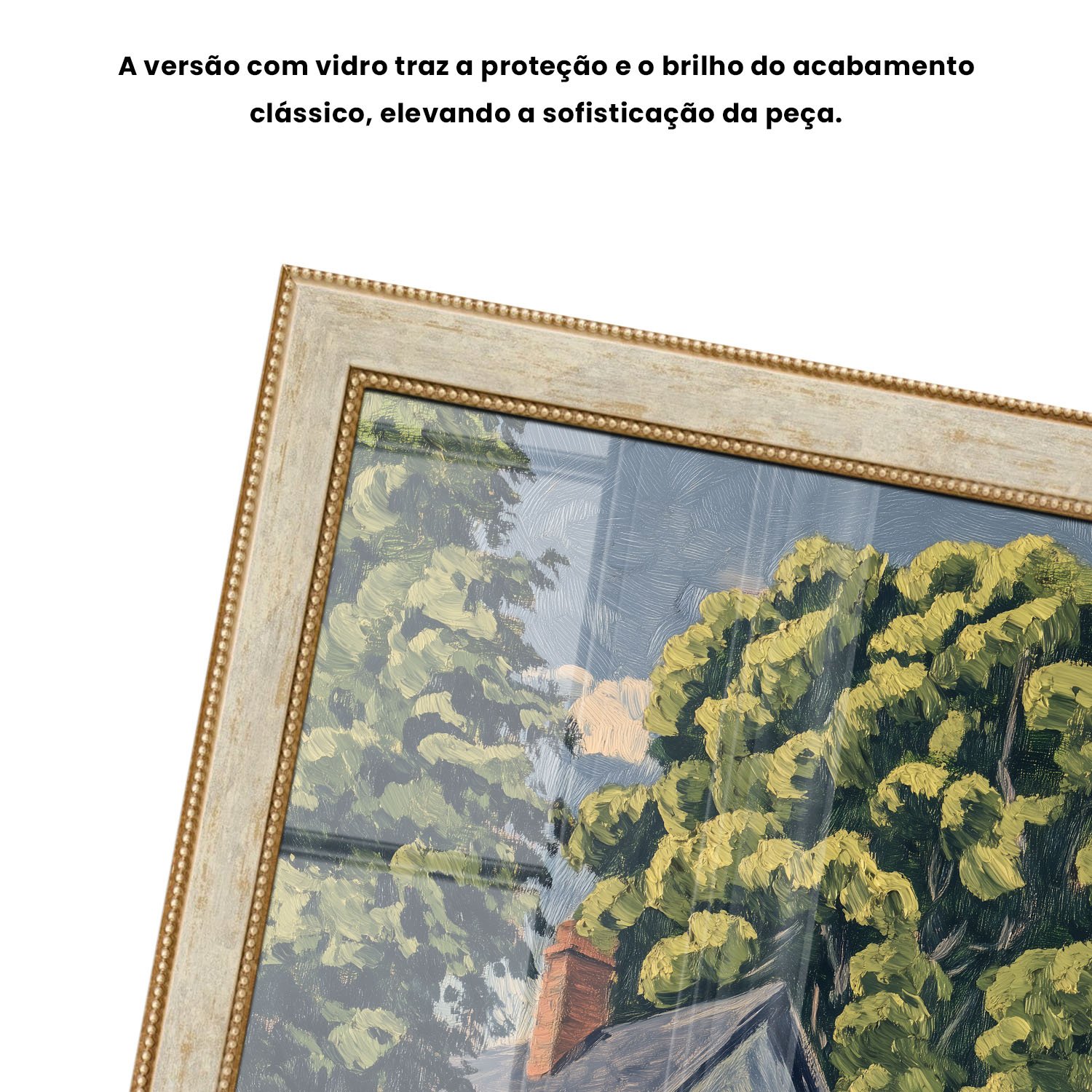 Quadro Decorativo Pintura Casa de Campo Estilo Modern Heritage