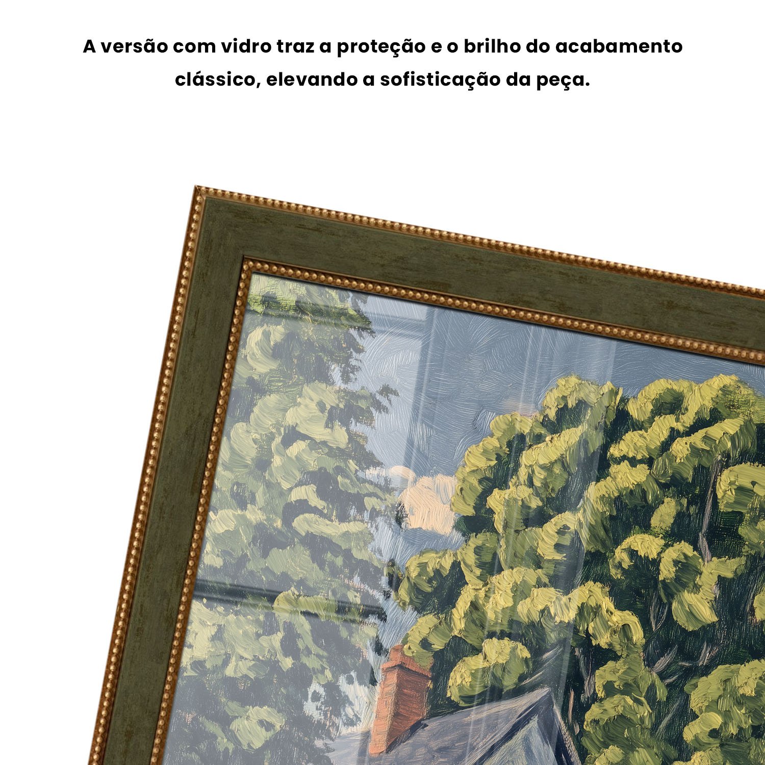 Quadro Decorativo Pintura Casa de Campo Estilo Modern Heritage