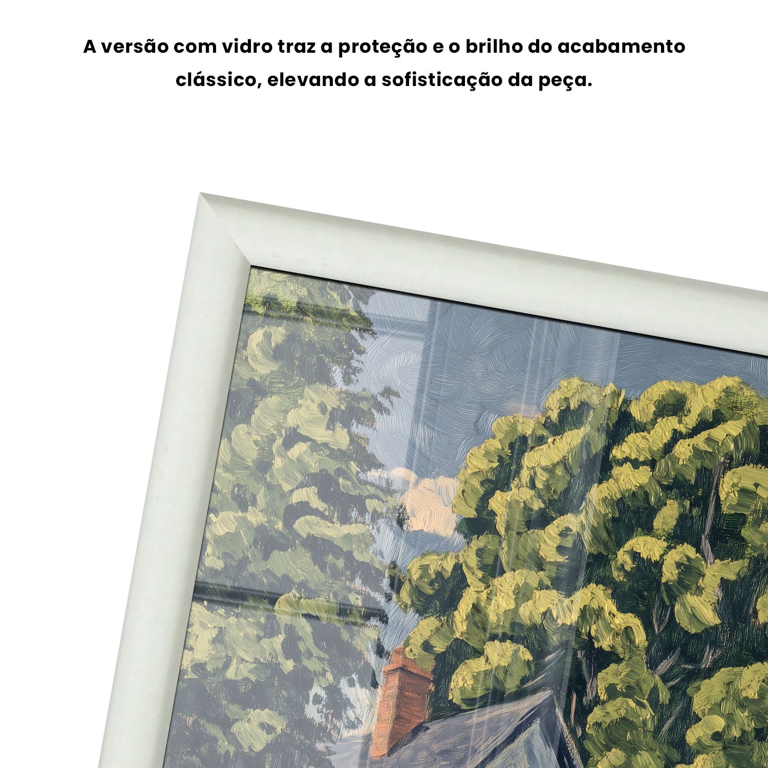 Quadro Decorativo Pintura Casa de Campo Estilo Modern Heritage