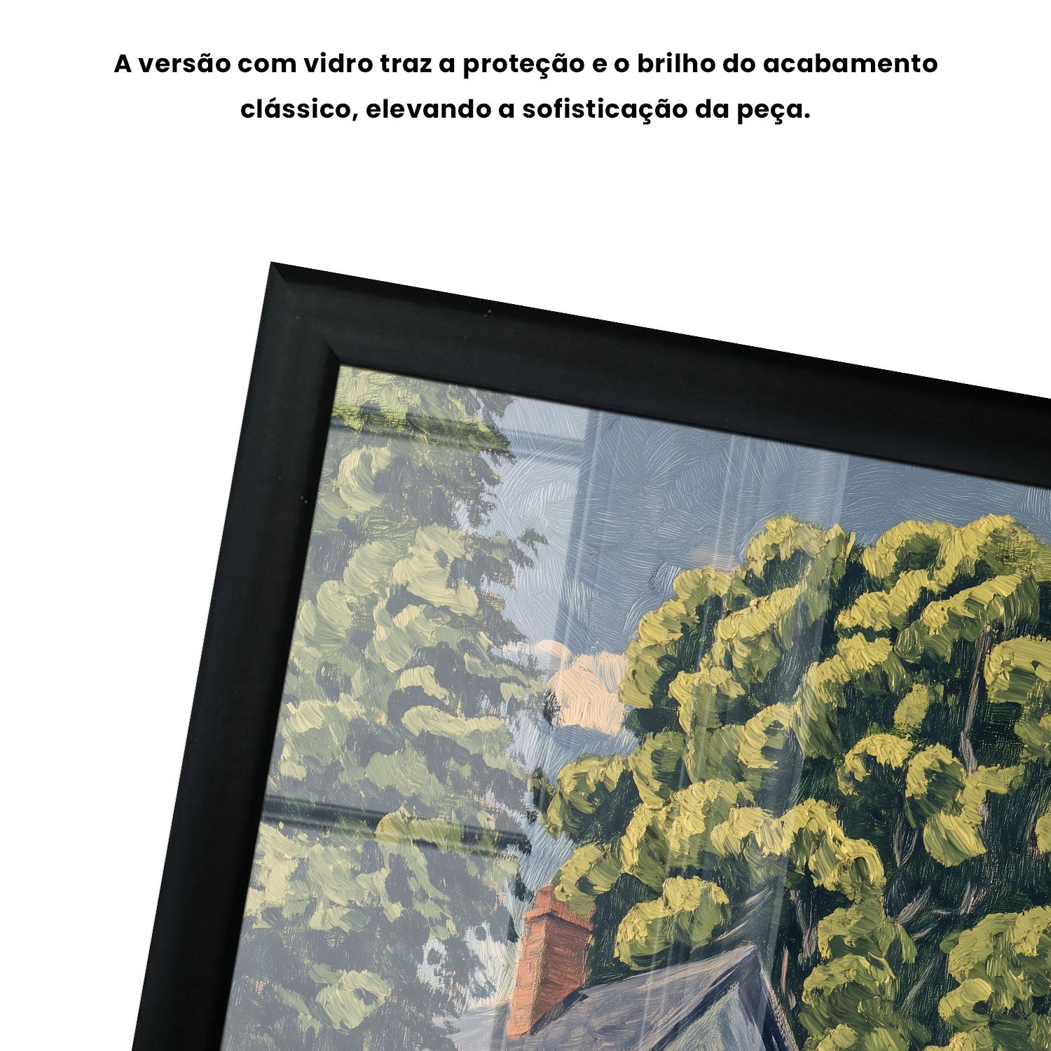 Quadro Decorativo Pintura Casa de Campo Estilo Modern Heritage