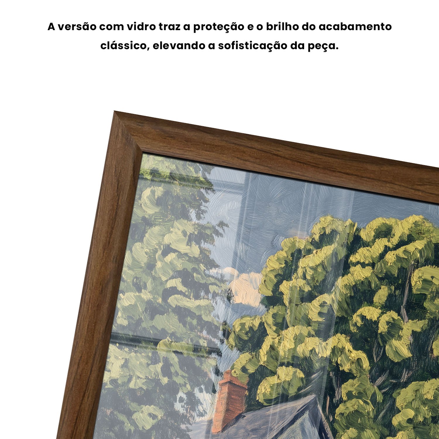 Quadro Decorativo Pintura Casa de Campo Estilo Modern Heritage