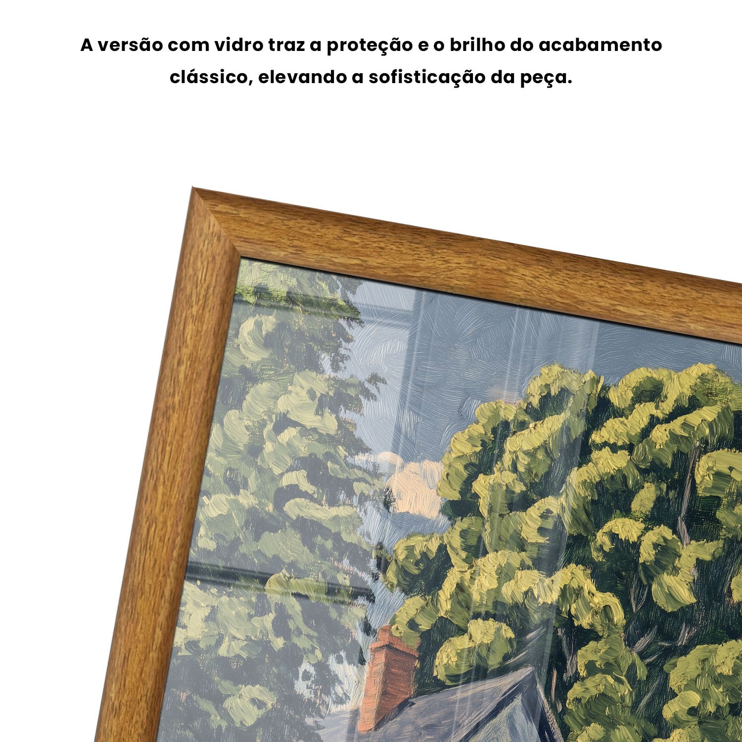 Quadro Decorativo Pintura Casa de Campo Estilo Modern Heritage