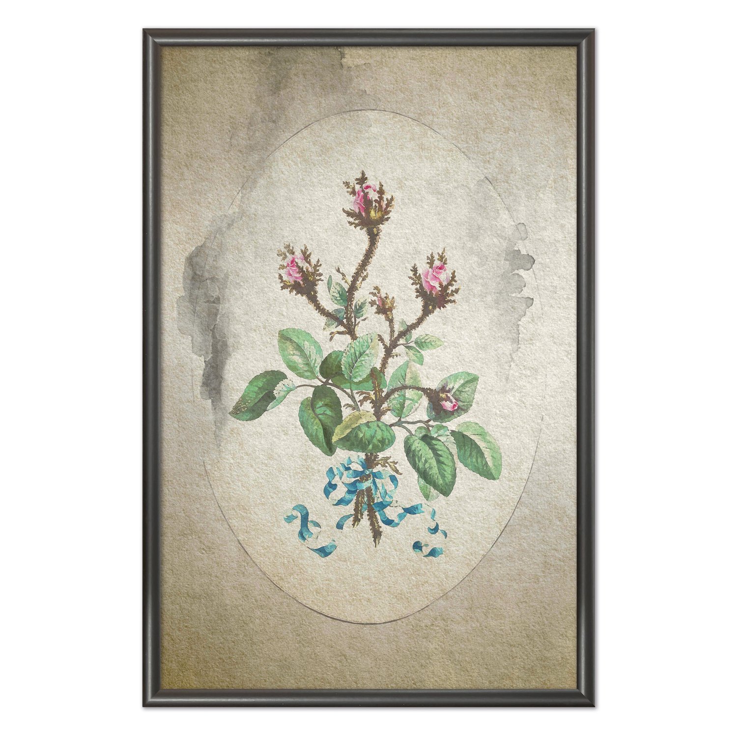 Quadro Decorativo Ramo De Flores Vintage