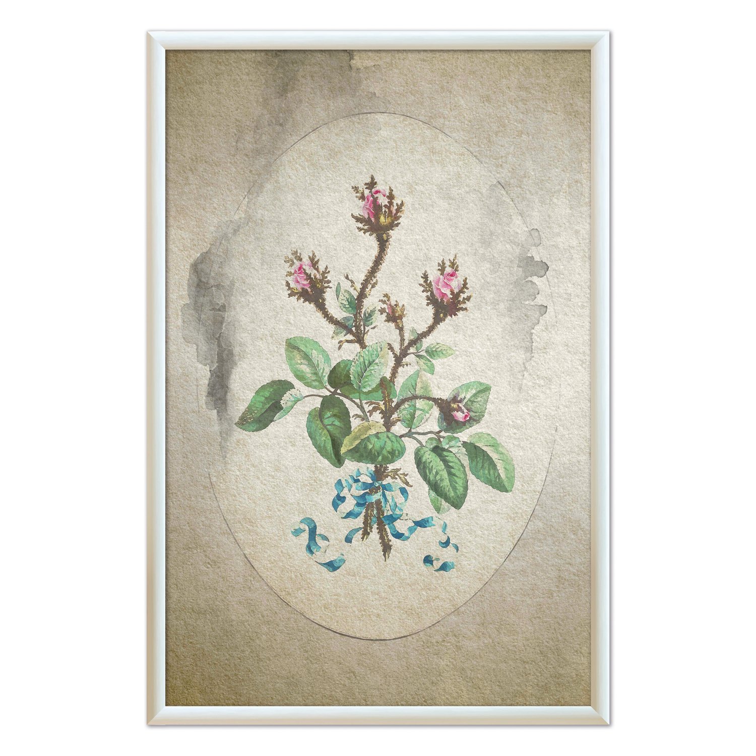 Quadro Decorativo Ramo De Flores Vintage