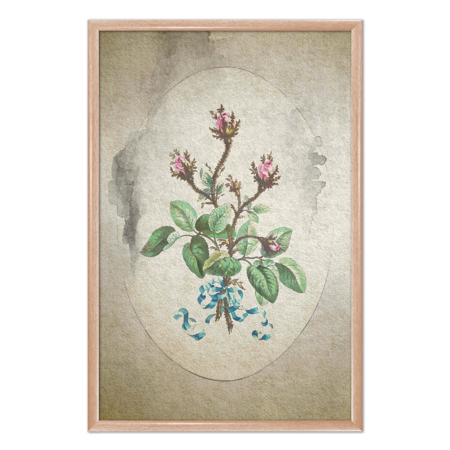 Quadro Decorativo Ramo De Flores Vintage