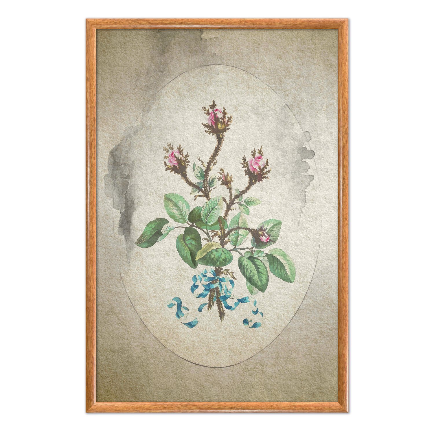 Quadro Decorativo Ramo De Flores Vintage