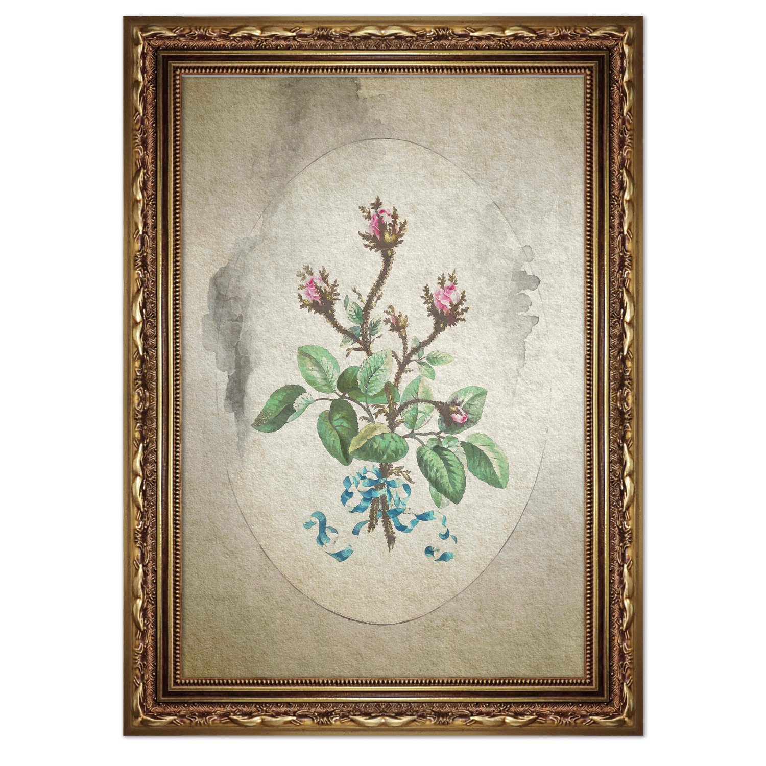 Quadro Decorativo Ramo De Flores Vintage
