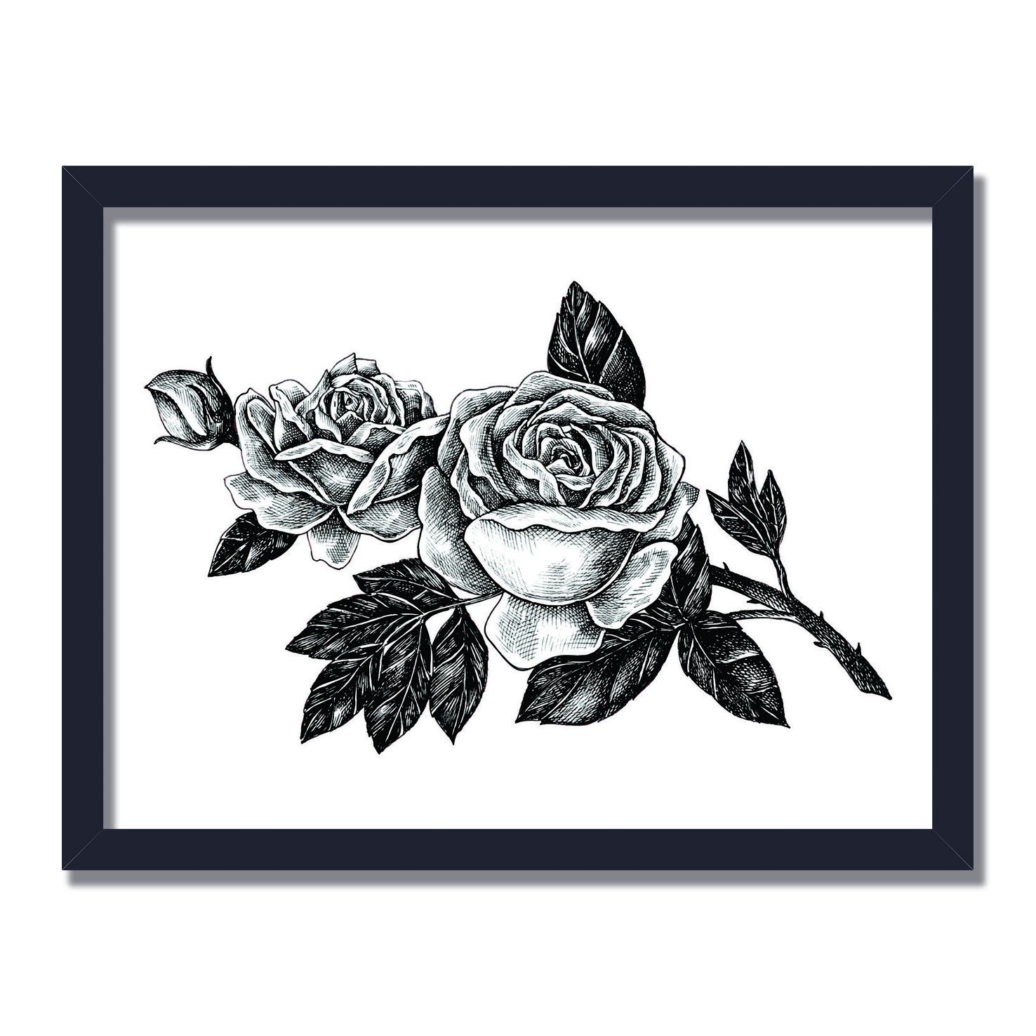 Quadro decorativo cacto desenho vaso rosa