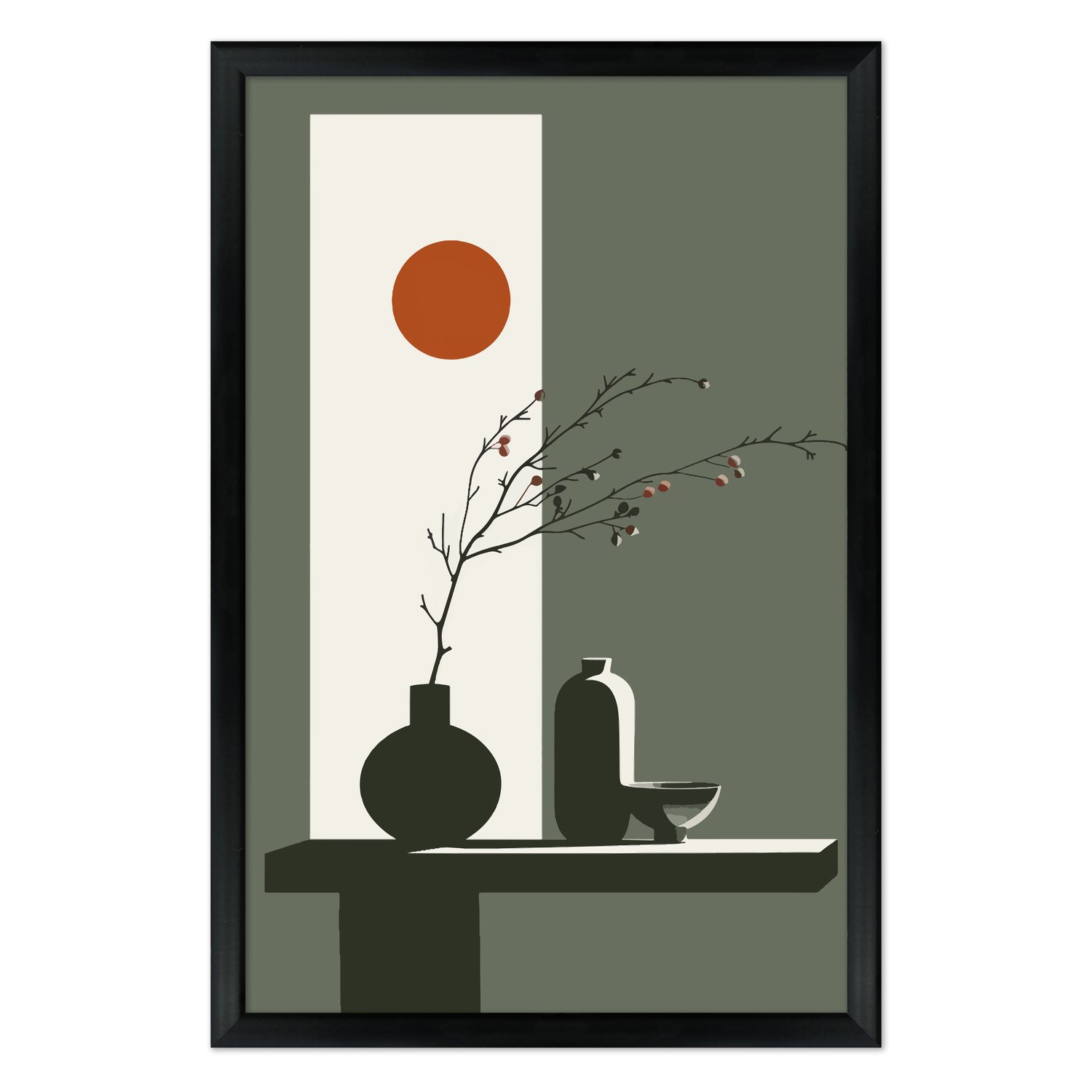 Quadro Decorativo Sol Nascente Estilo Modern Heritage