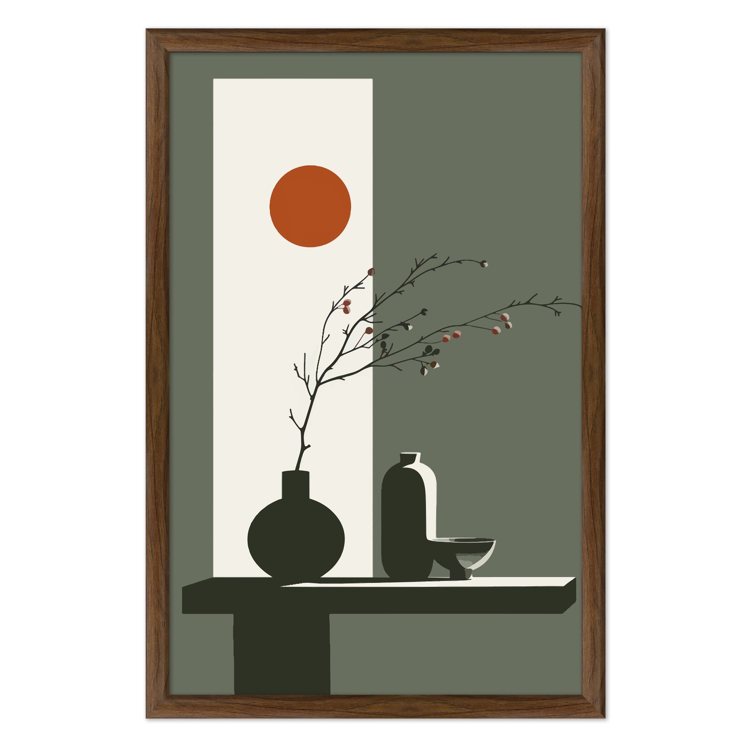 Quadro Decorativo Sol Nascente Estilo Modern Heritage