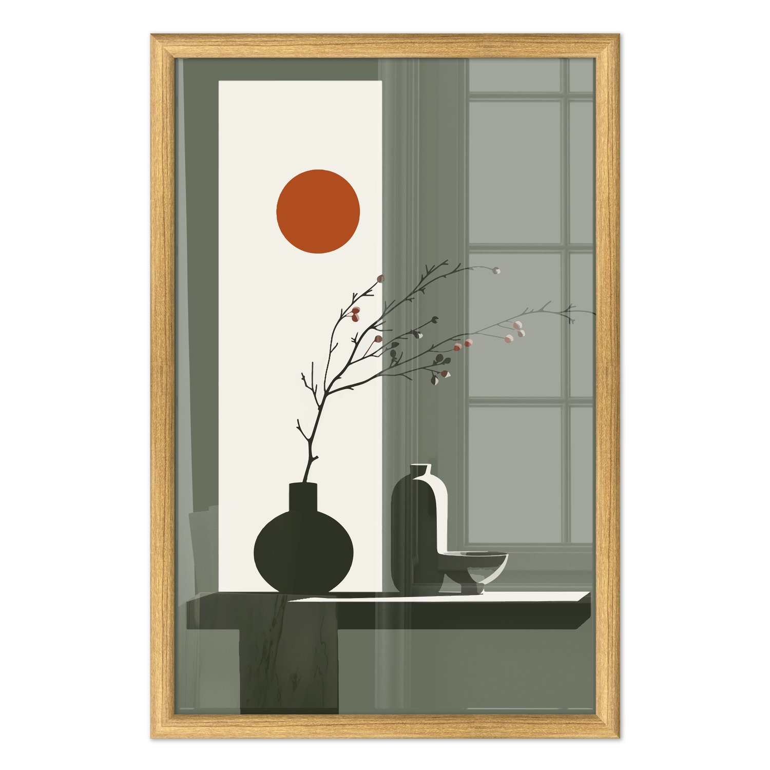 Quadro Decorativo Sol Nascente Estilo Modern Heritage