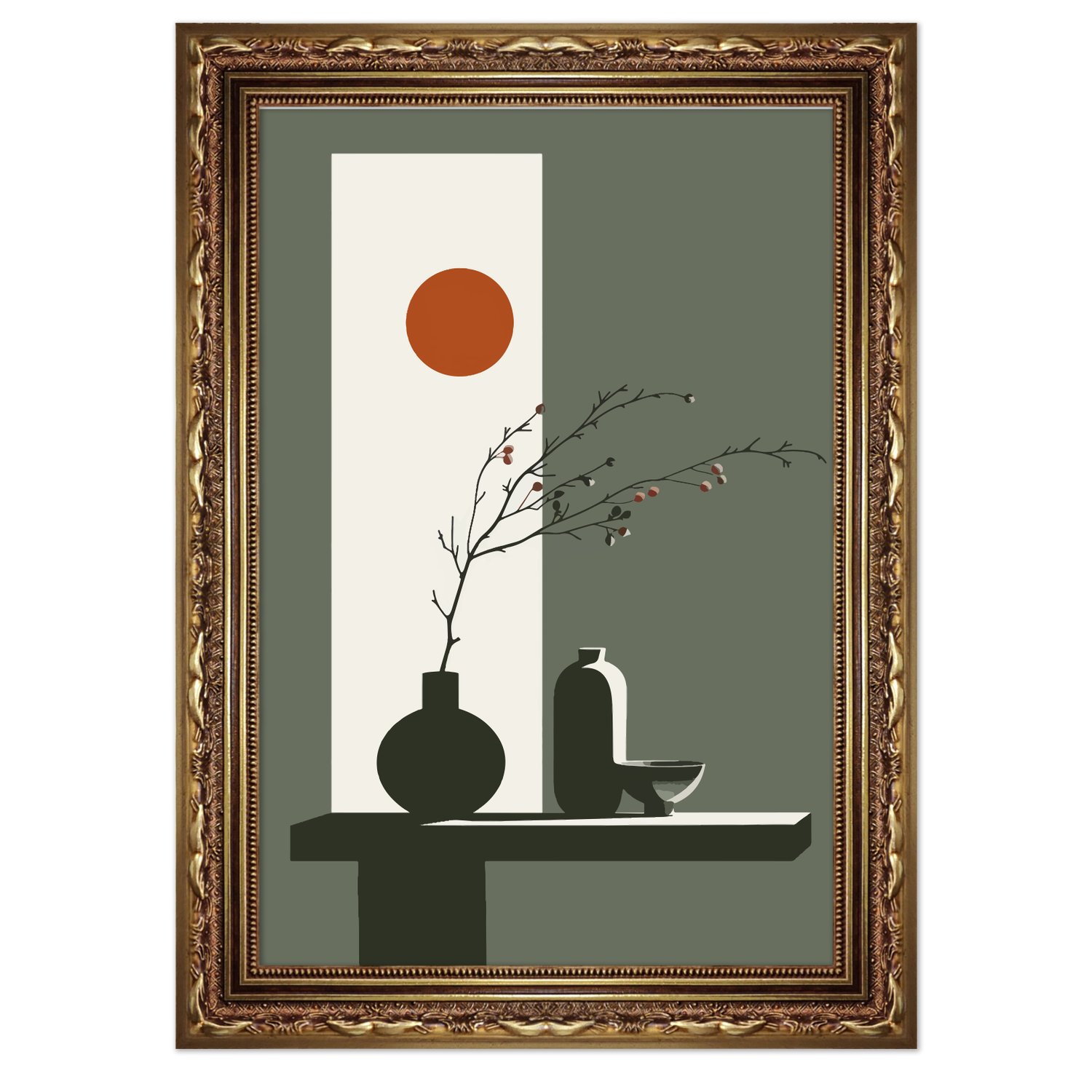 Quadro Decorativo Sol Nascente Estilo Modern Heritage