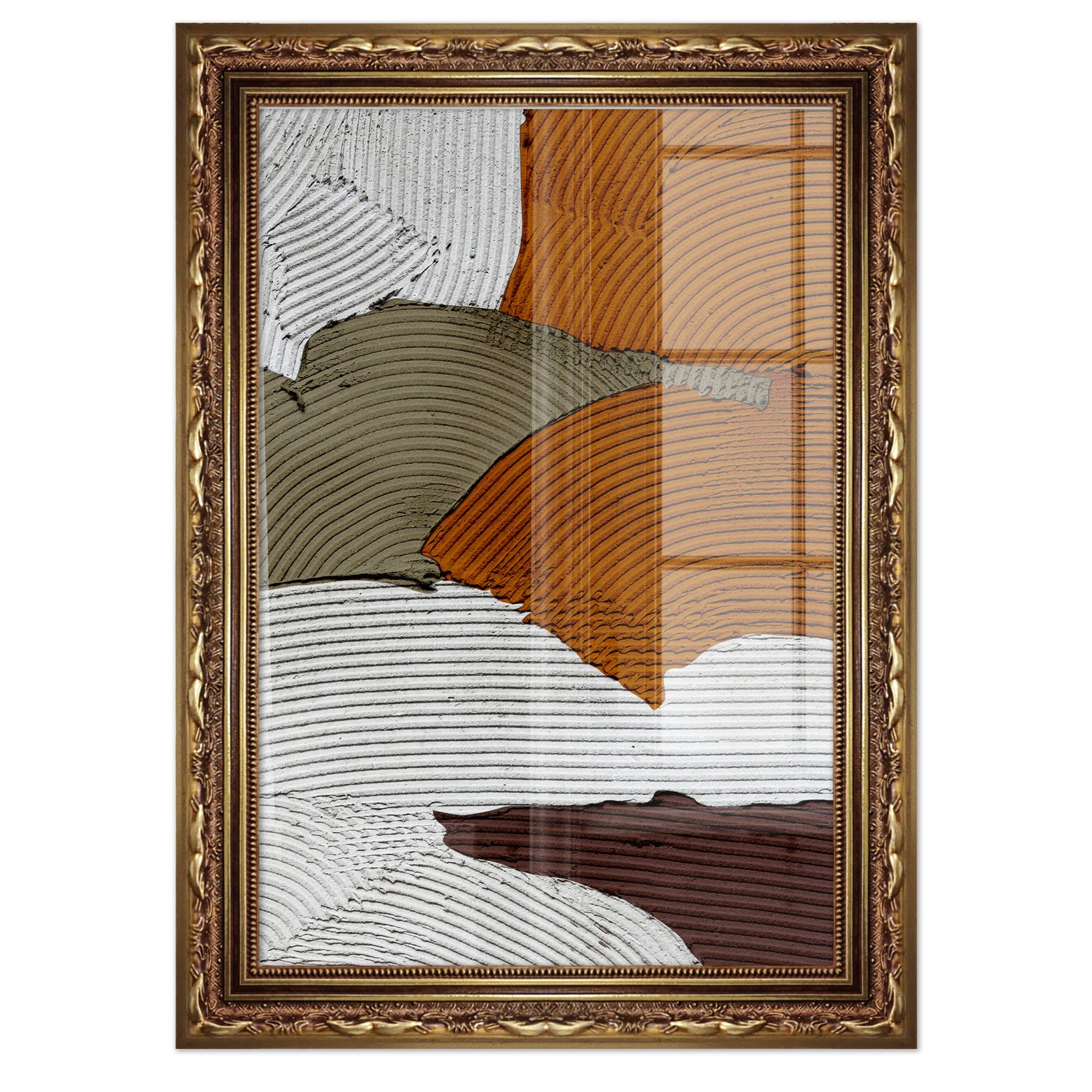 Quadro Decorativo Textura Gesso Abstrato Estilo Modern Heritage