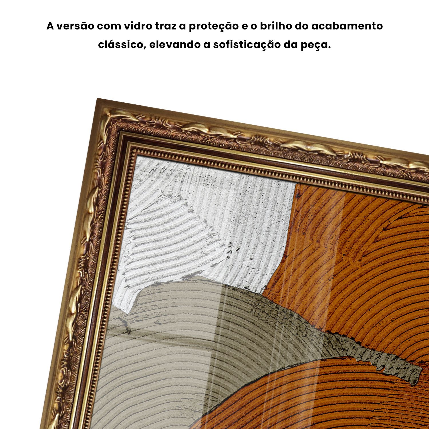 Quadro Decorativo Textura Gesso Abstrato Estilo Modern Heritage