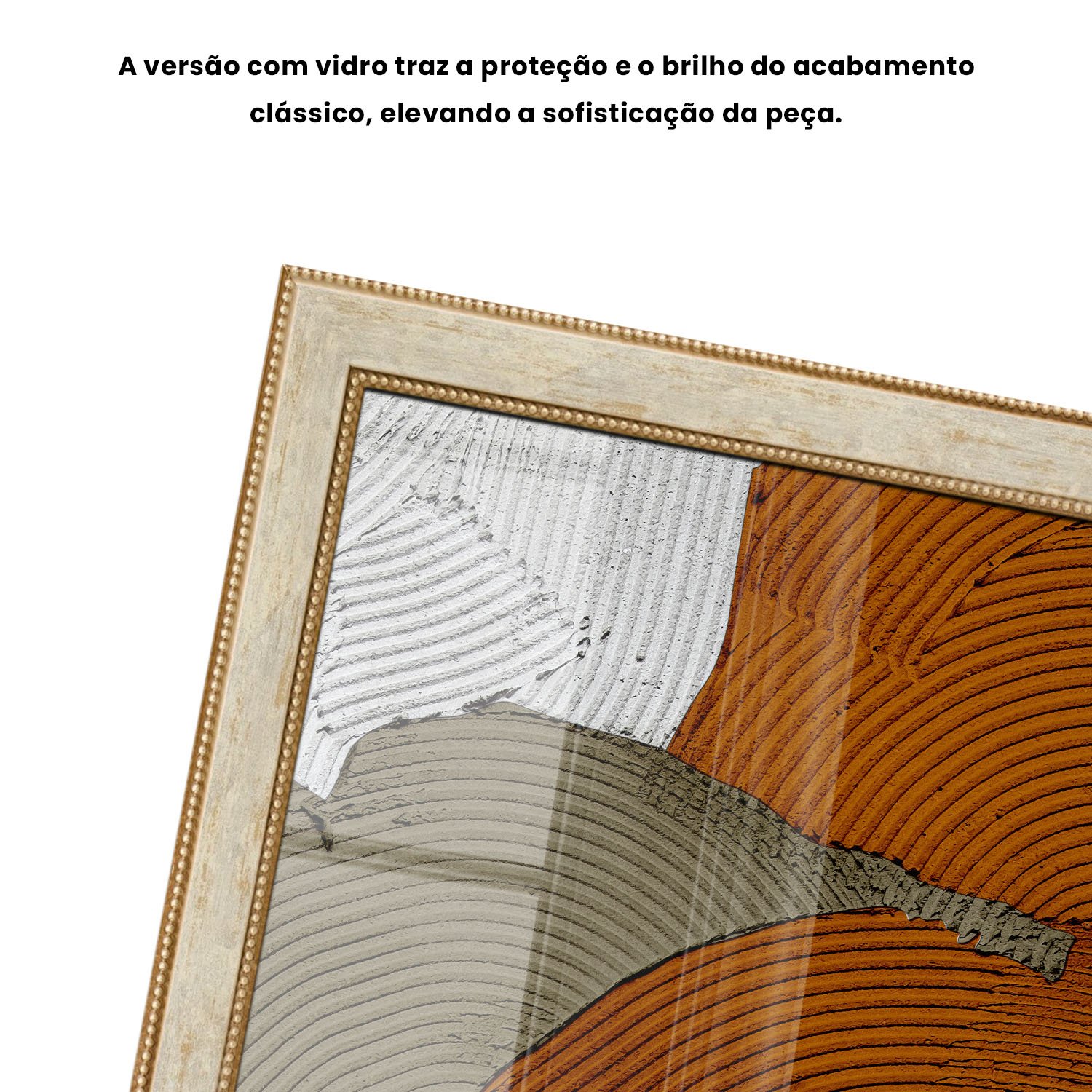 Quadro Decorativo Textura Gesso Abstrato Estilo Modern Heritage