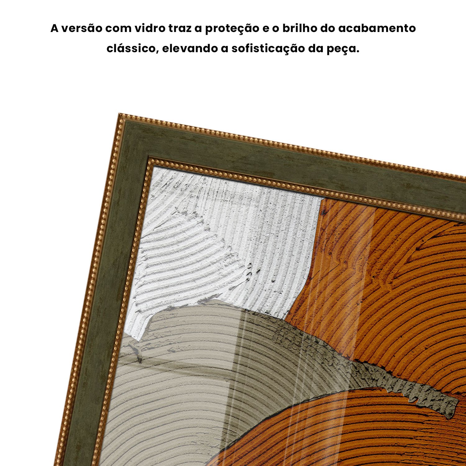 Quadro Decorativo Textura Gesso Abstrato Estilo Modern Heritage
